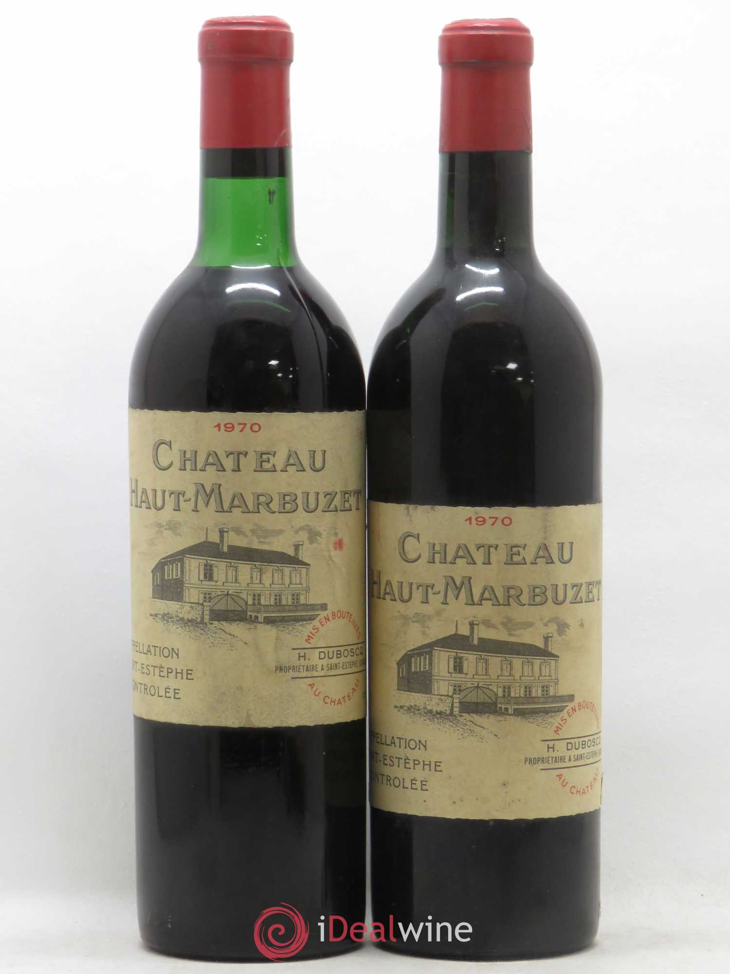 Château Haut Marbuzet 1970 - Lot de 2 bouteilles - 0