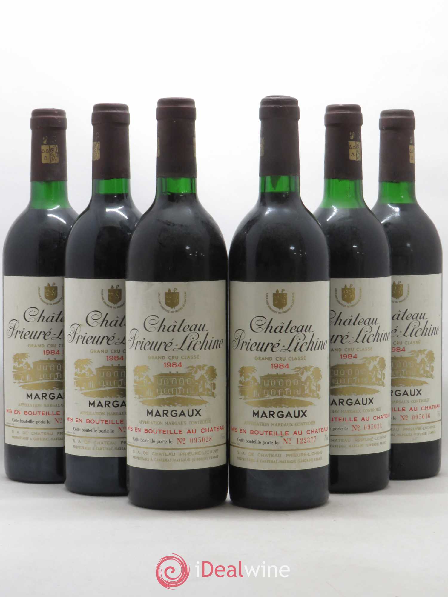 Château Prieuré Lichine 4ème Grand Cru Classé 1984 - Lot de 6 bouteilles - 0