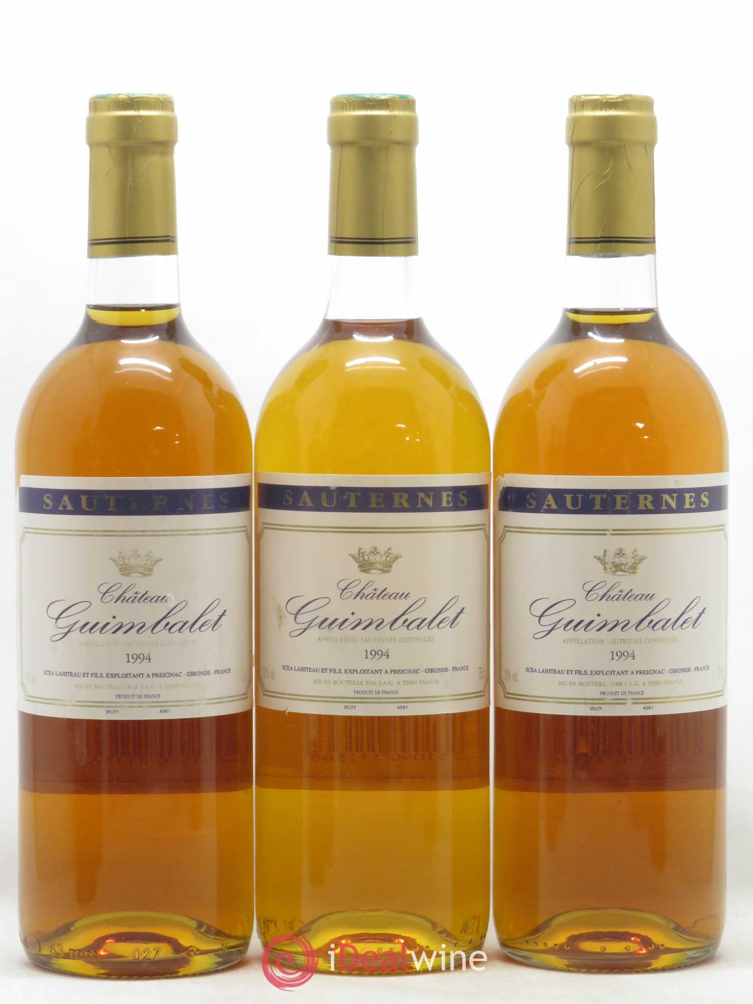 Sauternes Château Guimbalet 1994 - Lotto di 6 bottiglie - 2