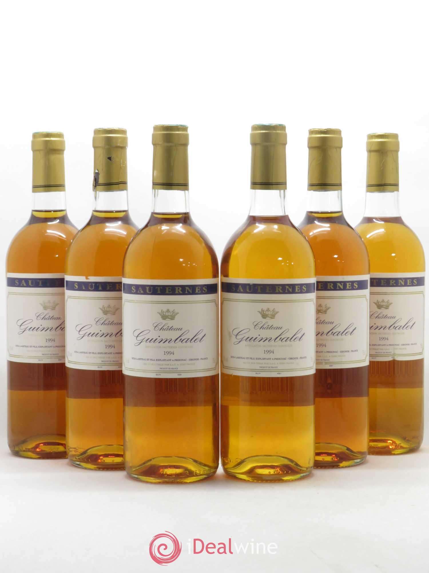 Sauternes Château Guimbalet 1994 - Lotto di 6 bottiglie - 0