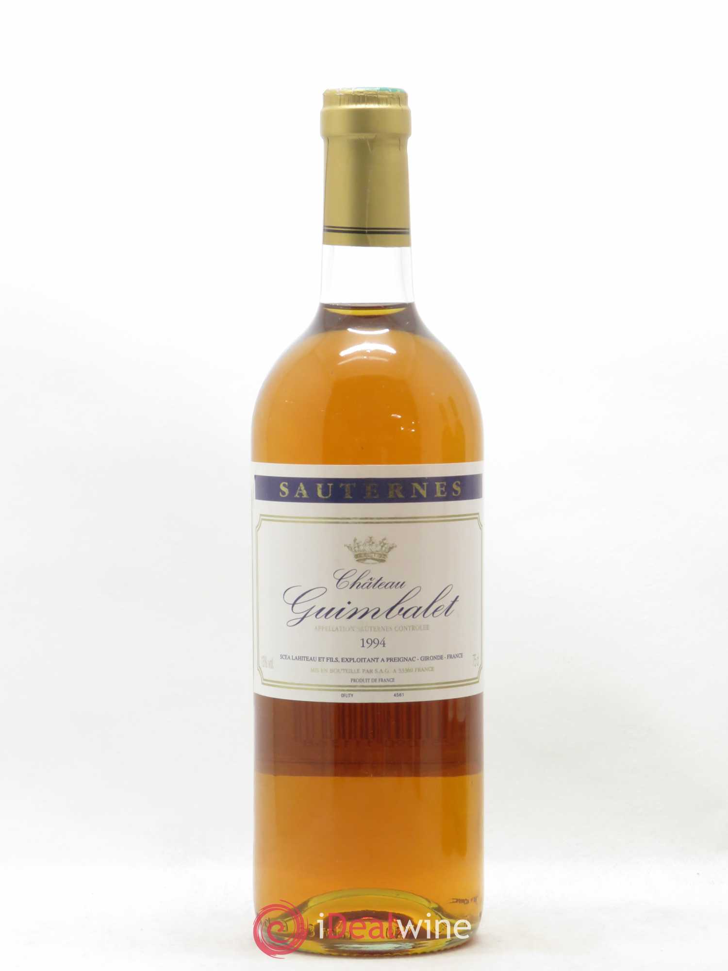 Sauternes Château Guimbalet 1994 - Posten von 1 Flasche - 0