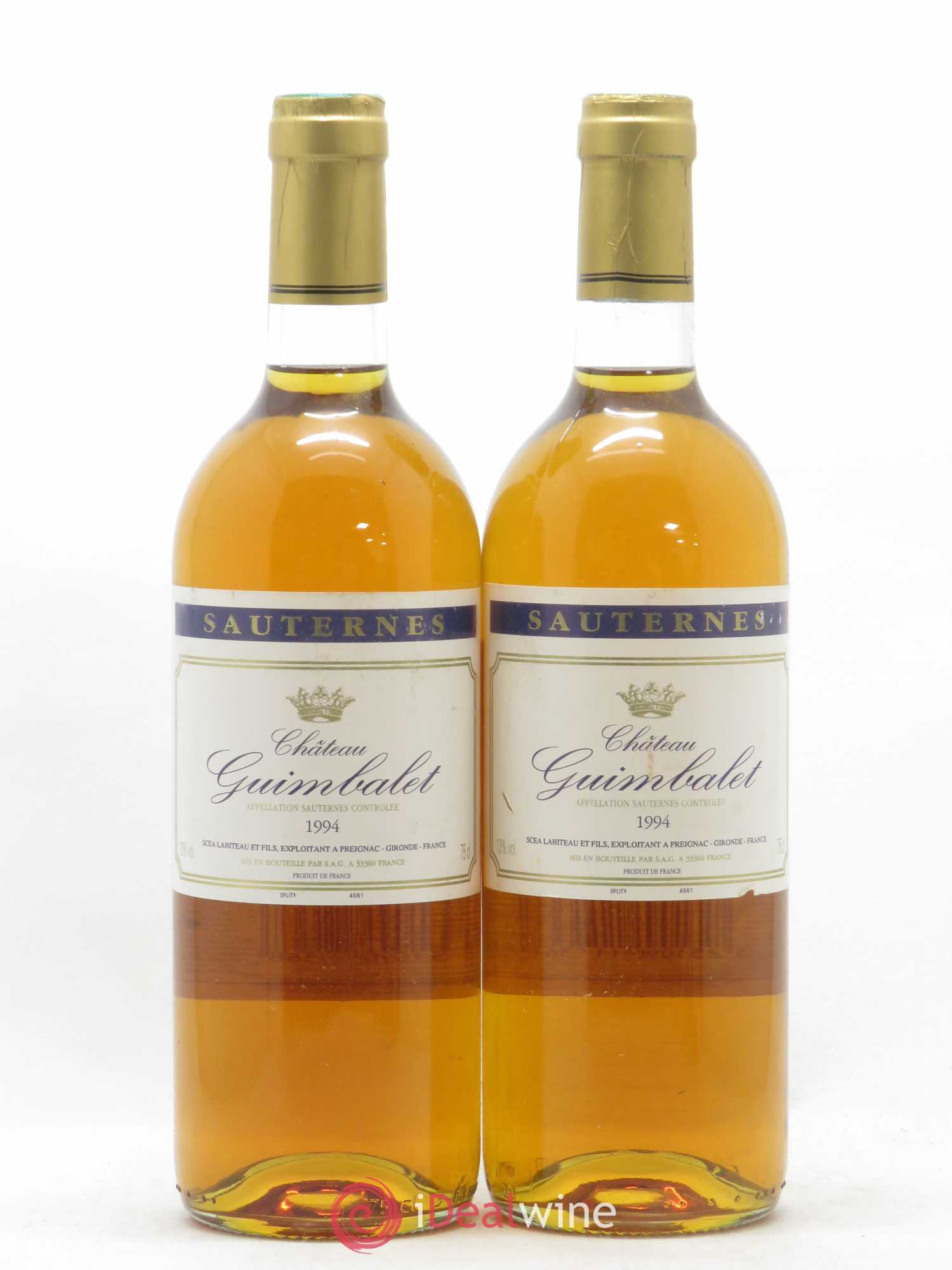 Sauternes Château Guimbalet 1994 - Lotto di 2 bottiglie - 0