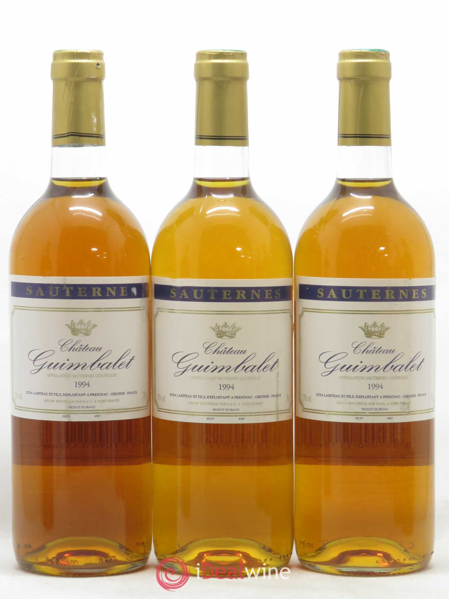Sauternes Château Guimbalet 1994 - Lotto di 6 bottiglie - 1