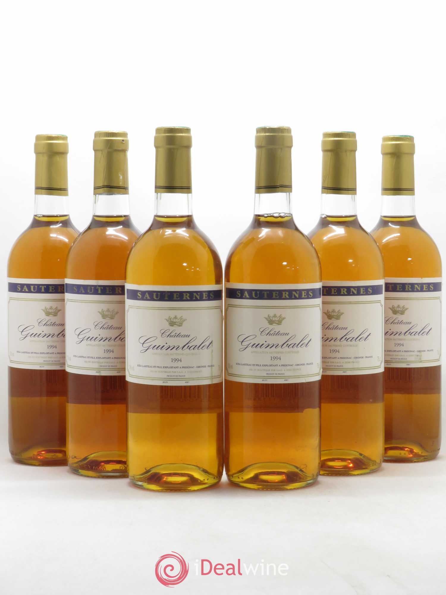 Sauternes Château Guimbalet 1994 - Lotto di 6 bottiglie - 0