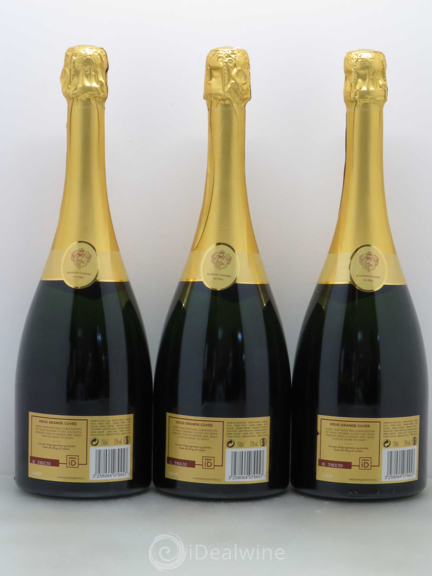 Grande Cuvée Brut Krug - Lot de 3 bouteilles - 1