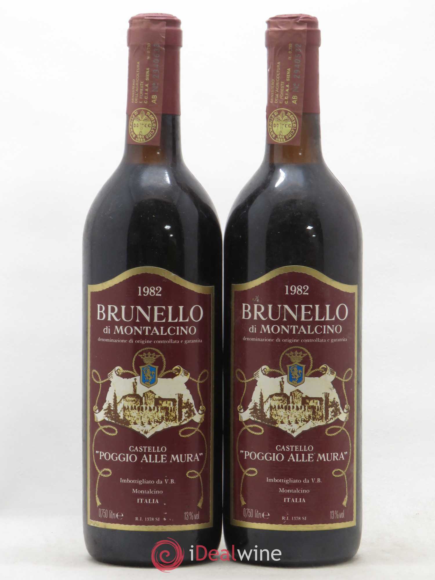 Brunello di Montalcino Castello Poggio alla Mura 1982 - Posten von 2 Flaschen - 0