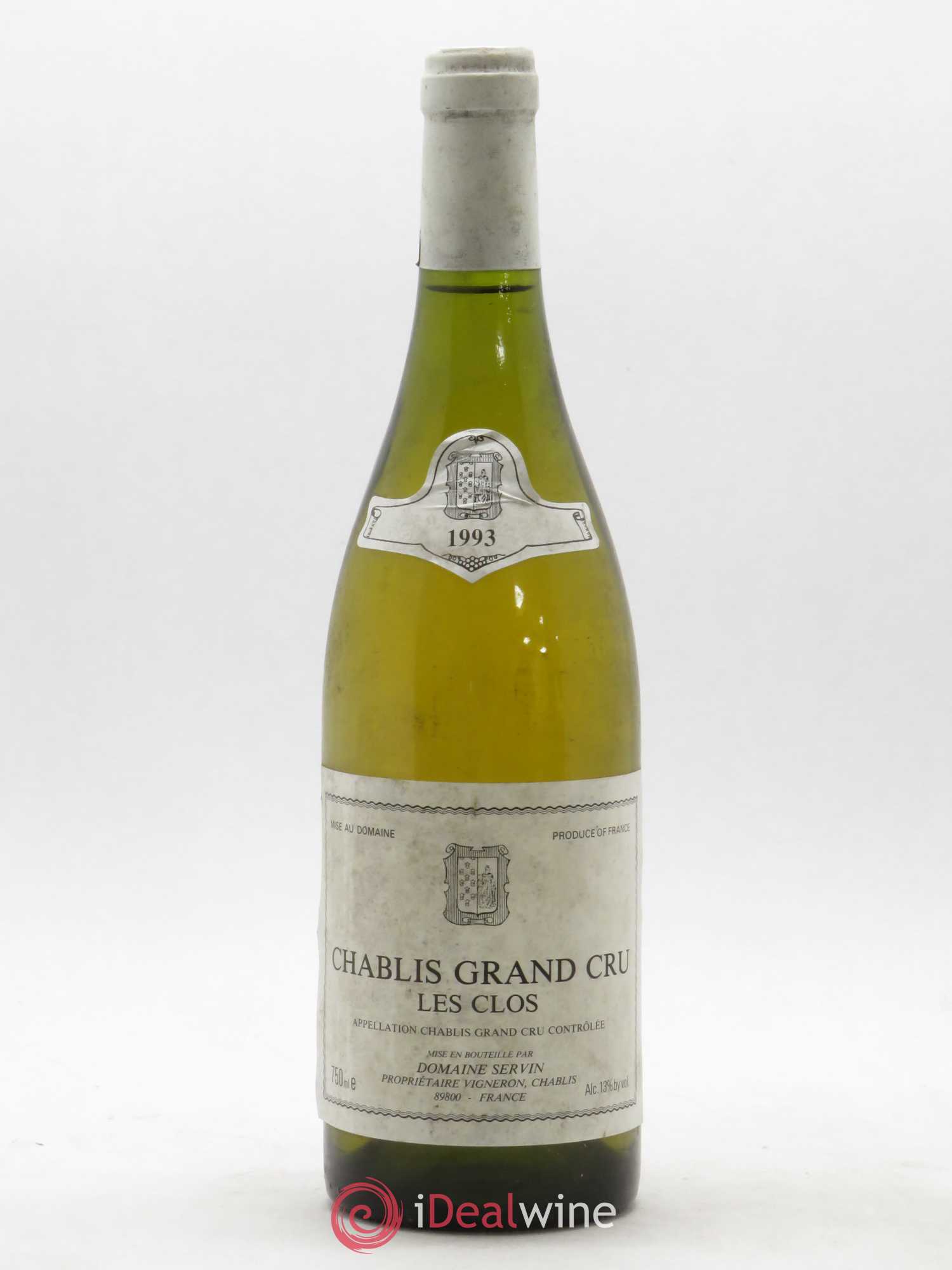 Chablis Grand Cru Les Clos Domaine Servin 1993 - Posten von 1 Flasche - 0