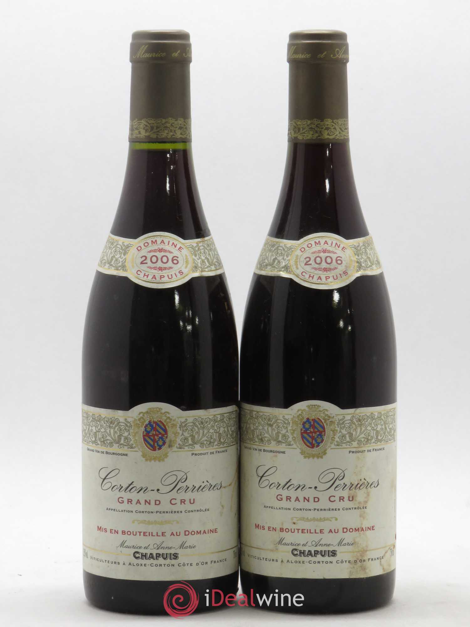 Corton Grand Cru Perrières Domaine Chapuis 2006 - Posten von 2 Flaschen - 0