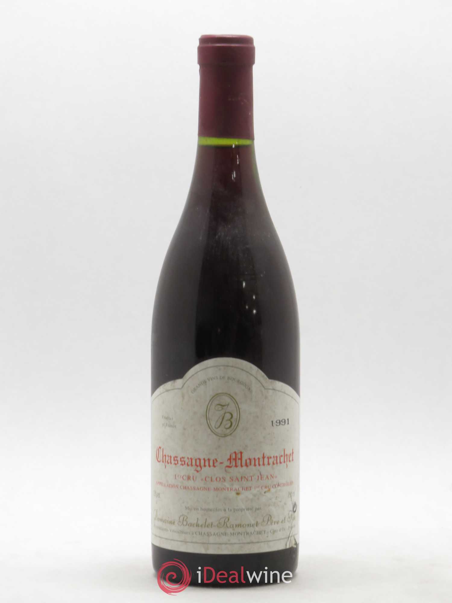 Chassagne-Montrachet 1er Cru Clos Saint Jean Domaine Bachelet Ramonet 1991 - Lot de 1 bouteille - 0