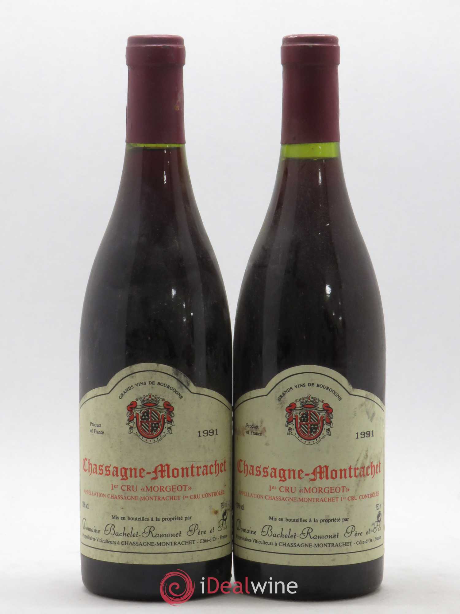 Chassagne-Montrachet 1er Cru Morgeot Bachelet-Ramonet 1991 - Lot de 2 bouteilles - 0