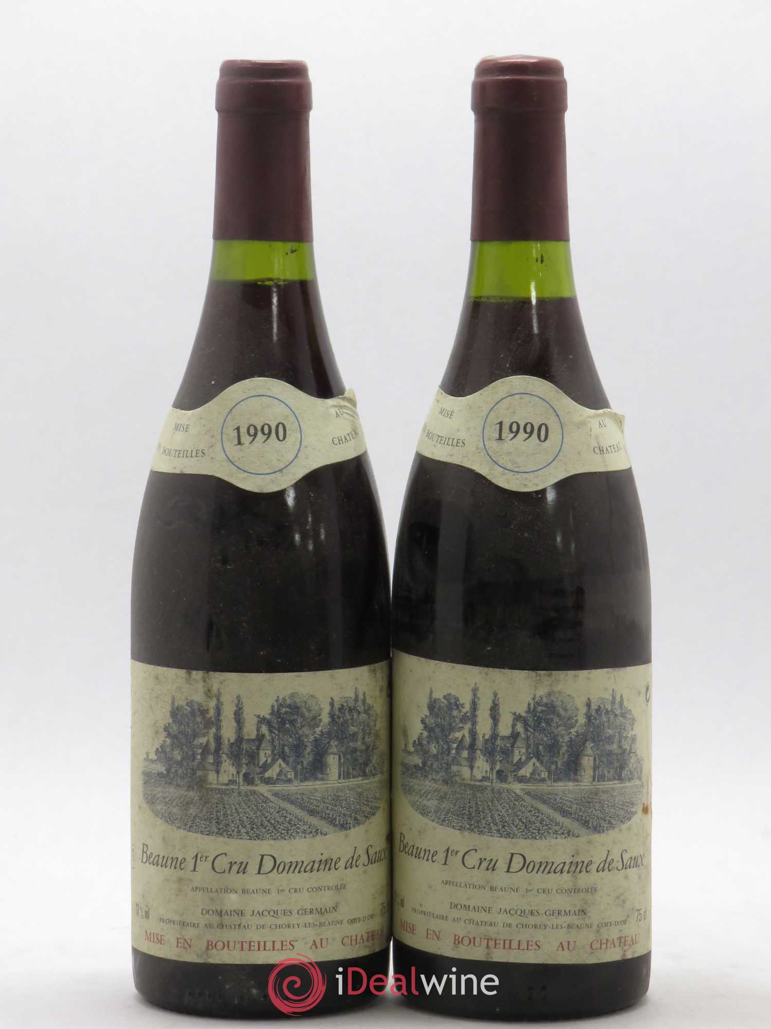 Beaune 1er Cru Domaine de Saux 1990 - Posten von 2 Flaschen - 0