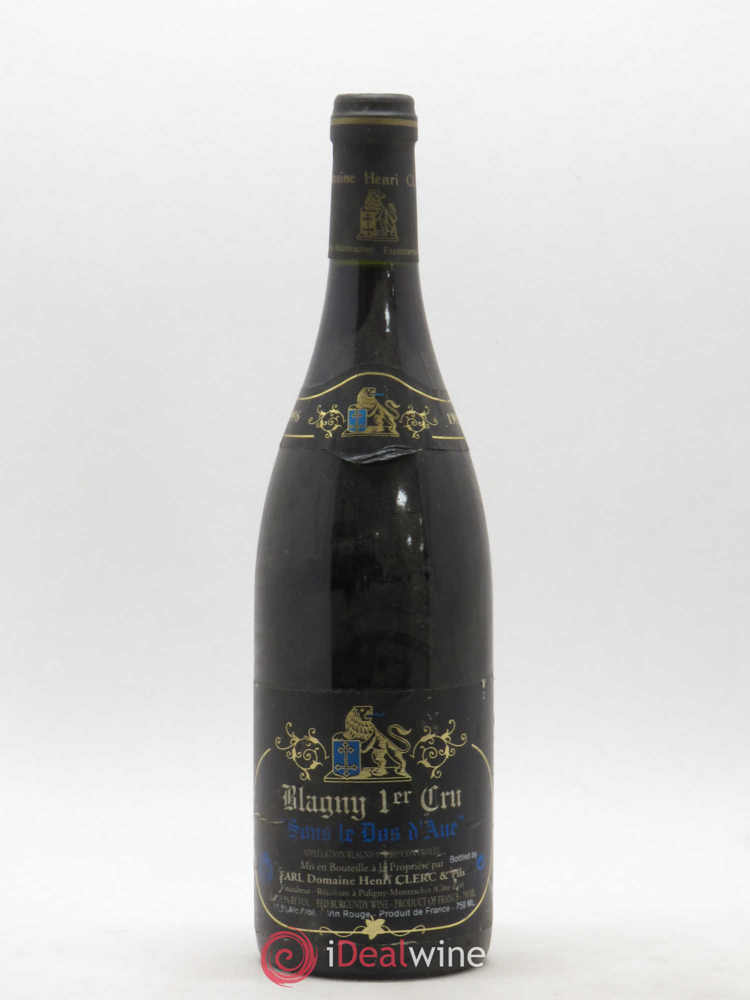 Blagny 1er Cru Sous le Dos d'Ane Domaine Henri Clerc 1996 - Posten von 1 Flasche - 0