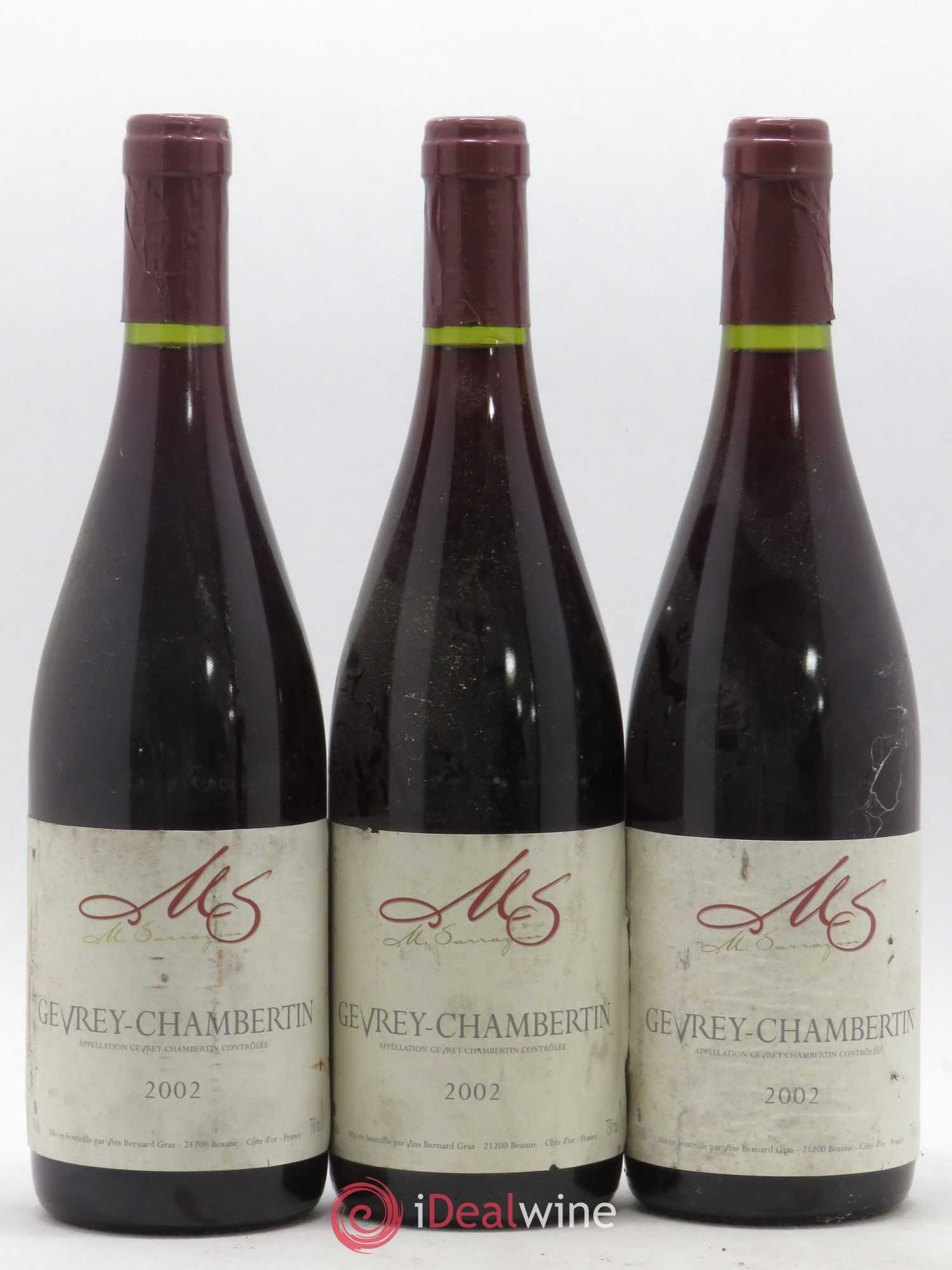 Gevrey-Chambertin Sarrazin 2002 - Posten von 3 Flaschen - 0