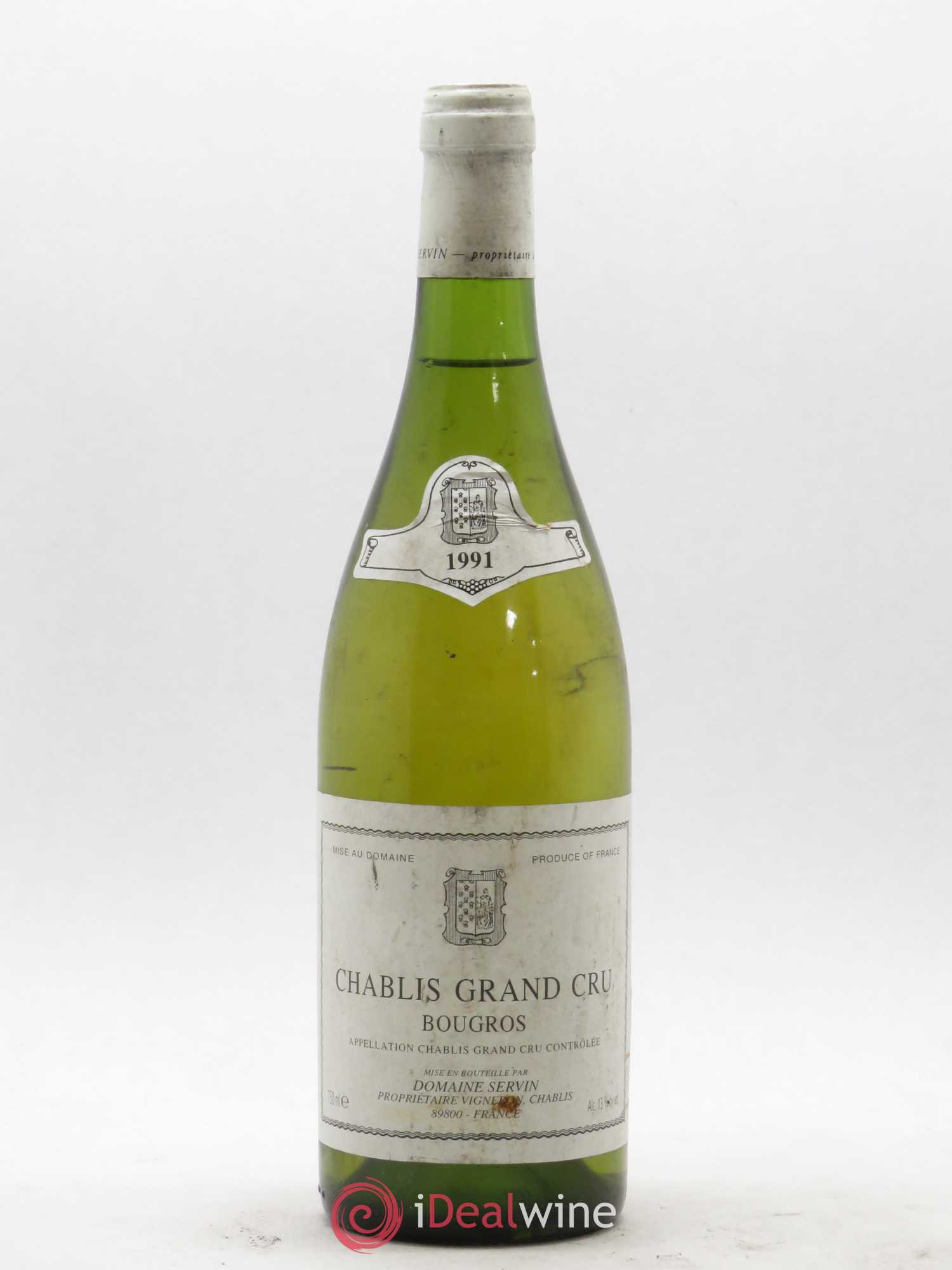 Chablis Grand Cru Bougros Domaine Servin 1991 - Posten von 1 Flasche - 0