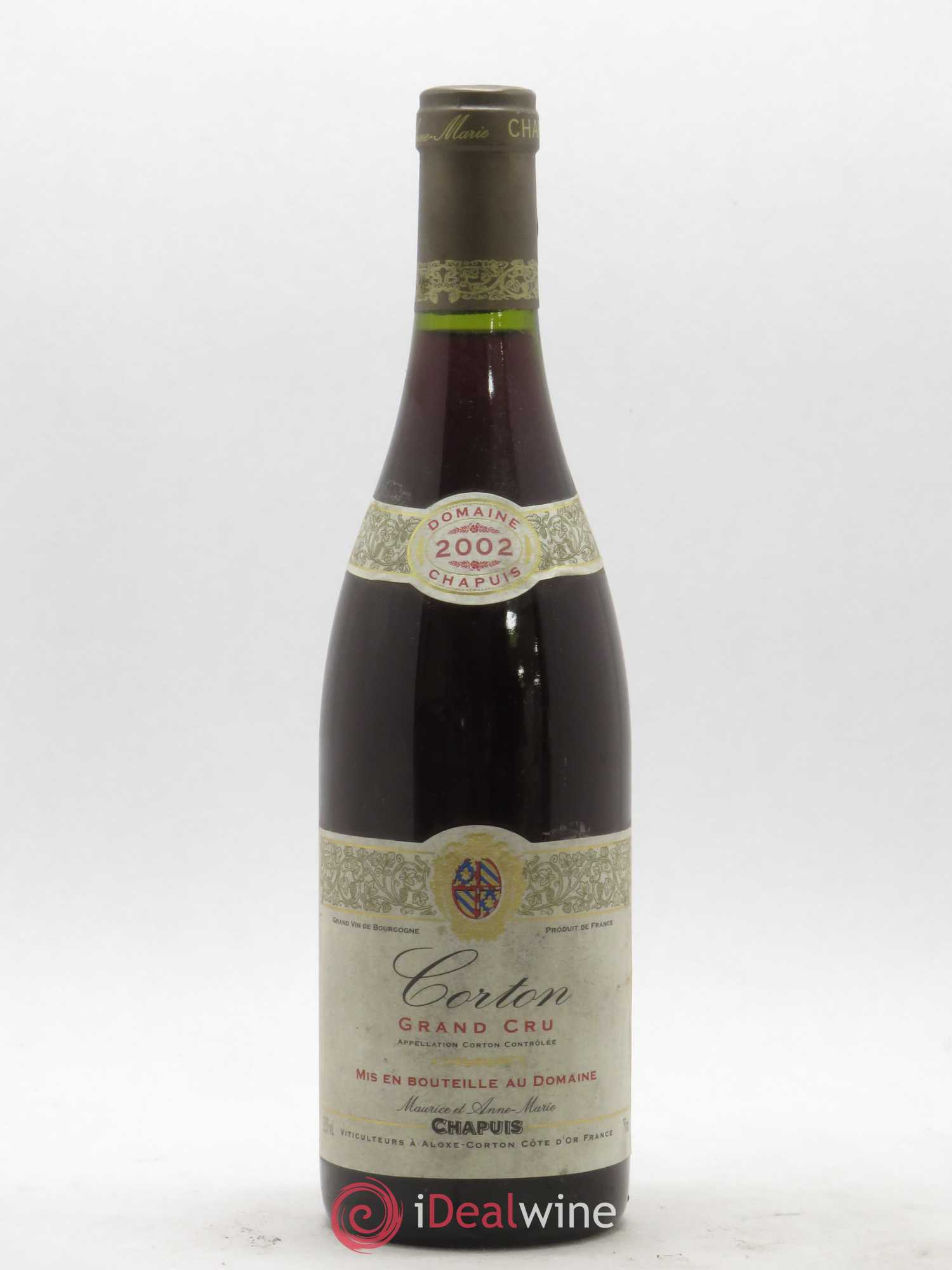 Corton Grand Cru Domaine Chapuis 2002 - Lot de 1 bouteille - 0