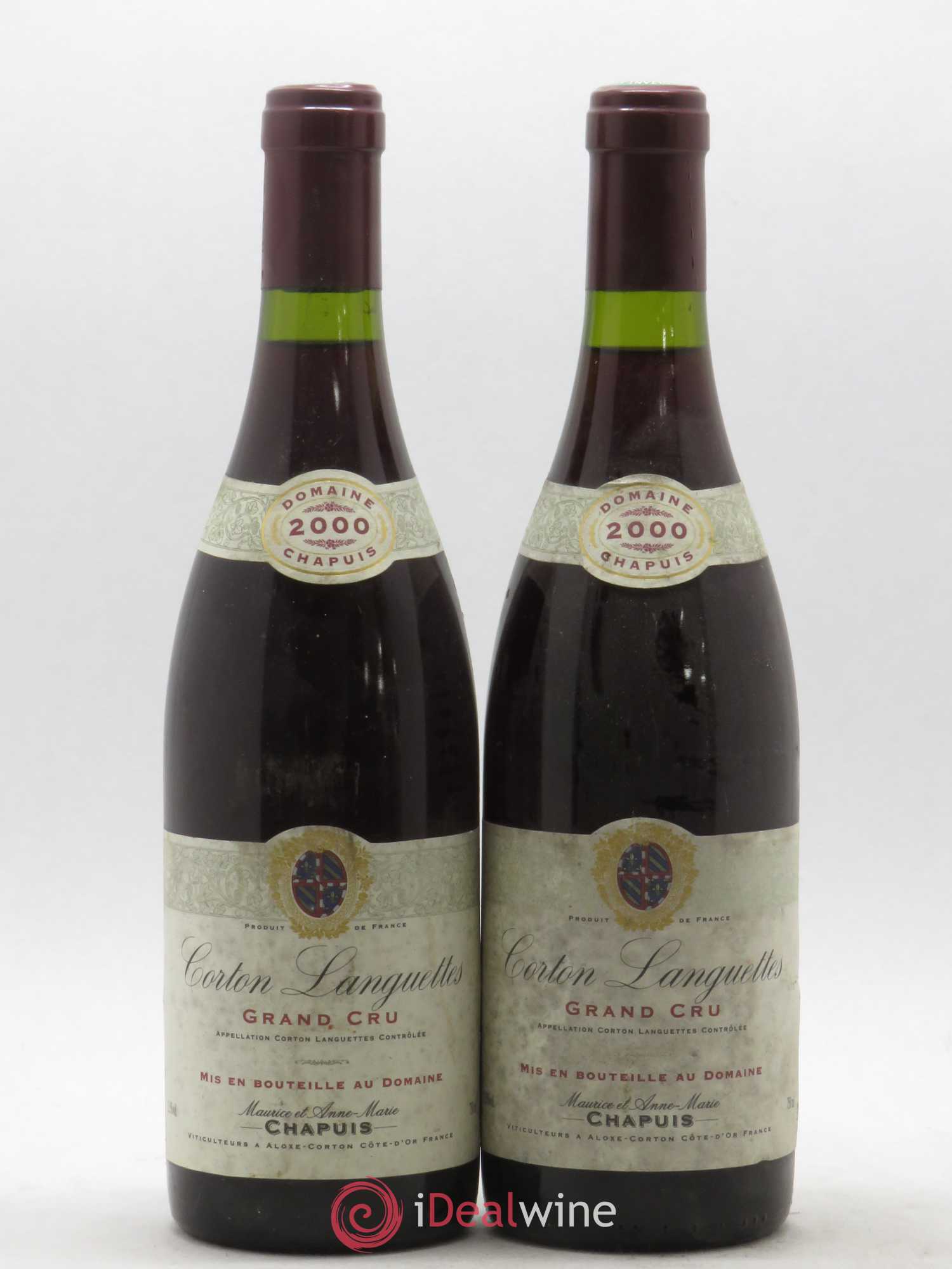 Corton Grand Cru Languettes Domaine Chapuis 2000 - Posten von 2 Flaschen - 0
