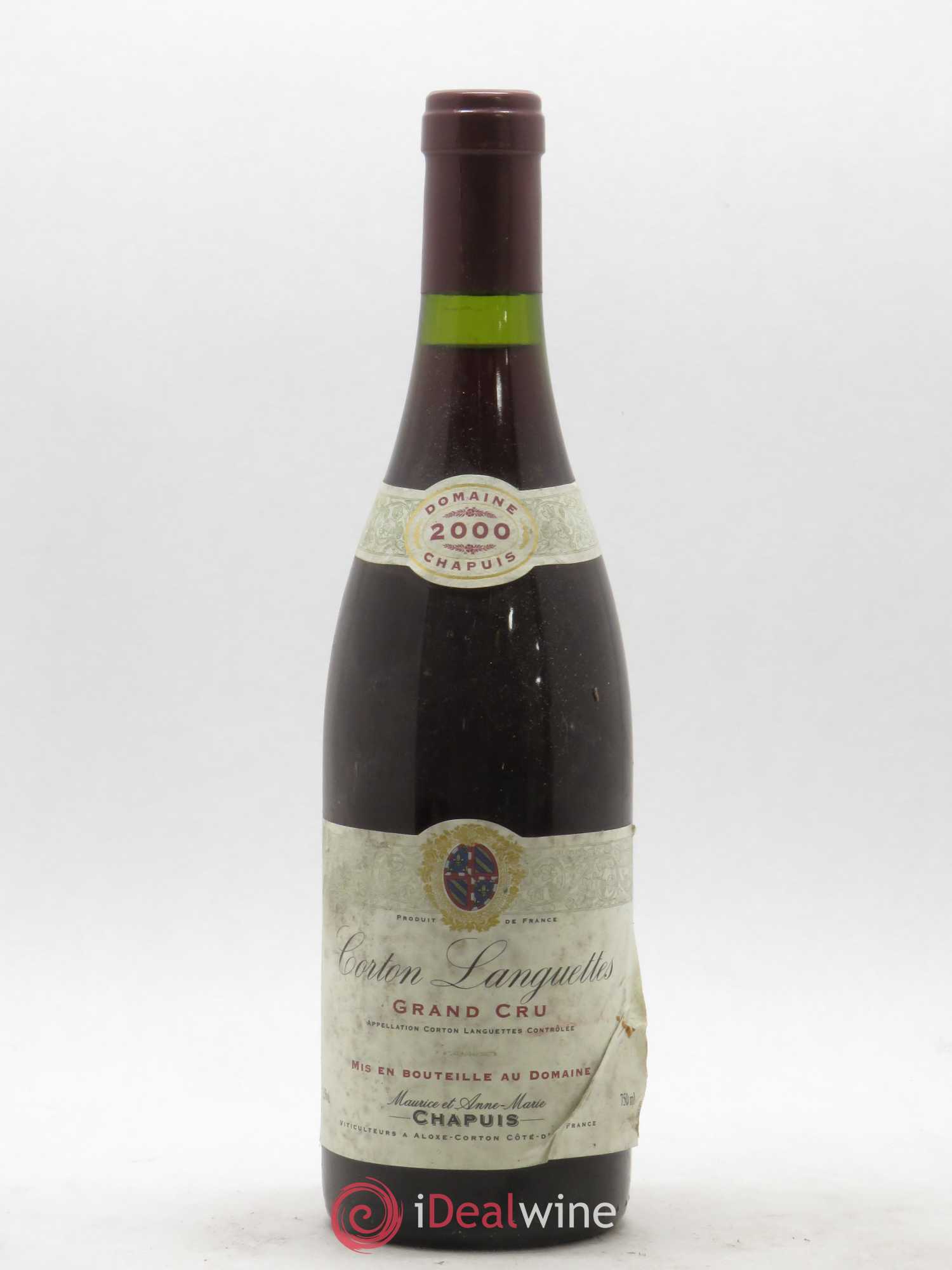 Corton Grand Cru Languettes Domaine Chapuis 2000 - Posten von 1 Flasche - 0