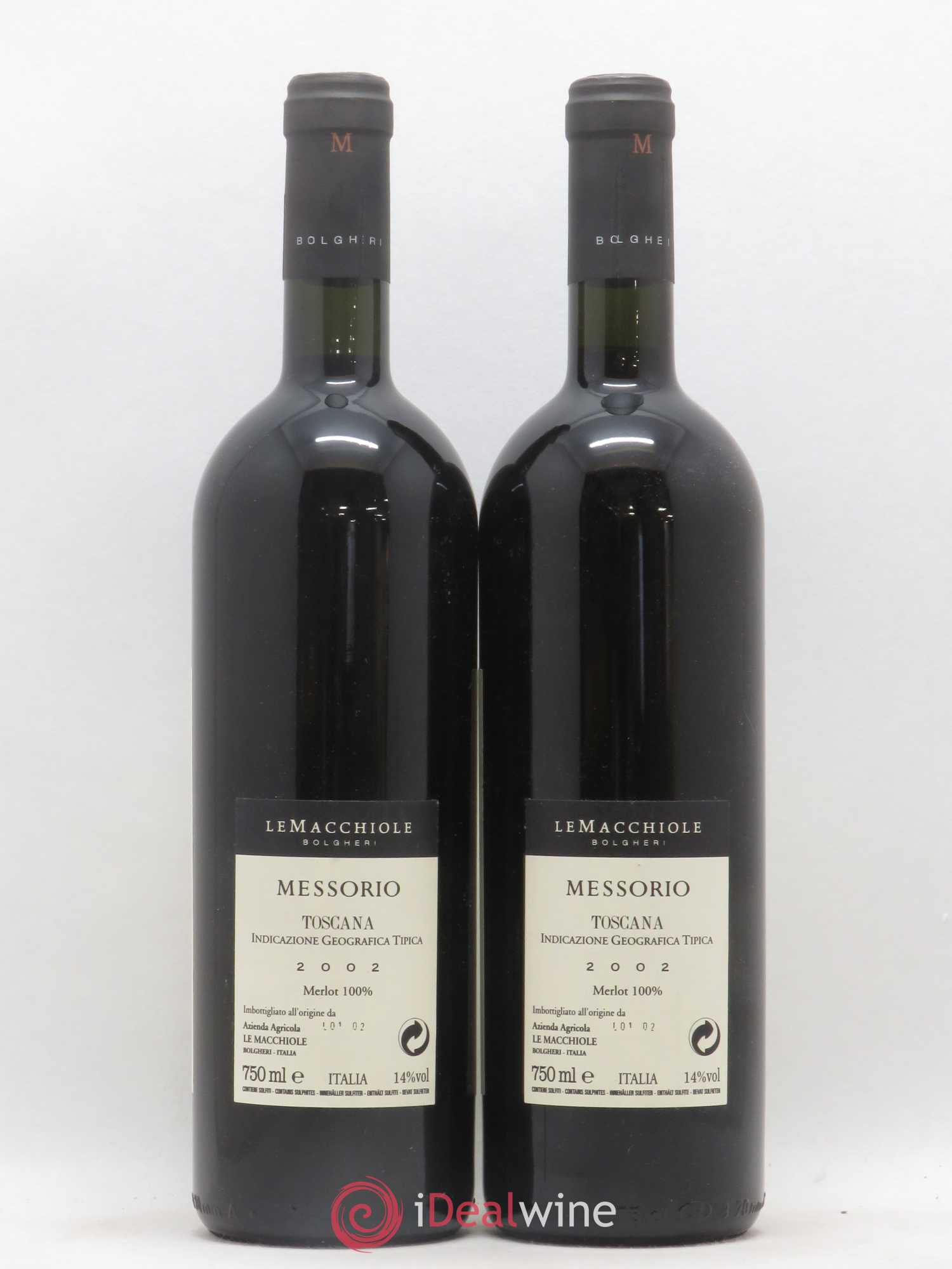 Toscana IGT Le Macchiole Messorio 2002 - Lot de 2 bouteilles - 1