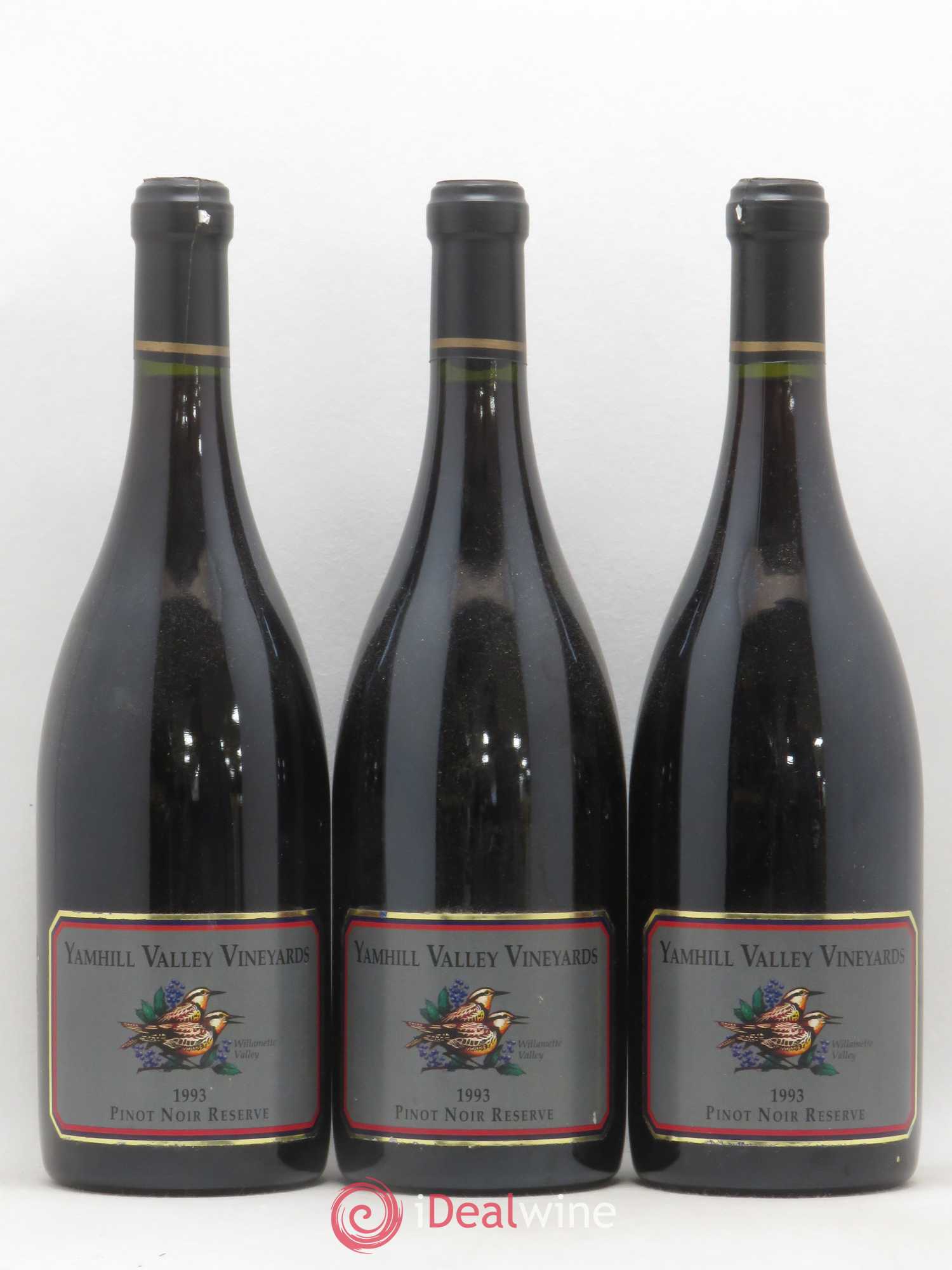USA Willamette Valley Pinot Noir Reserve Yamhill Valley Vineyards 1993 - Posten von 3 Flaschen - 0