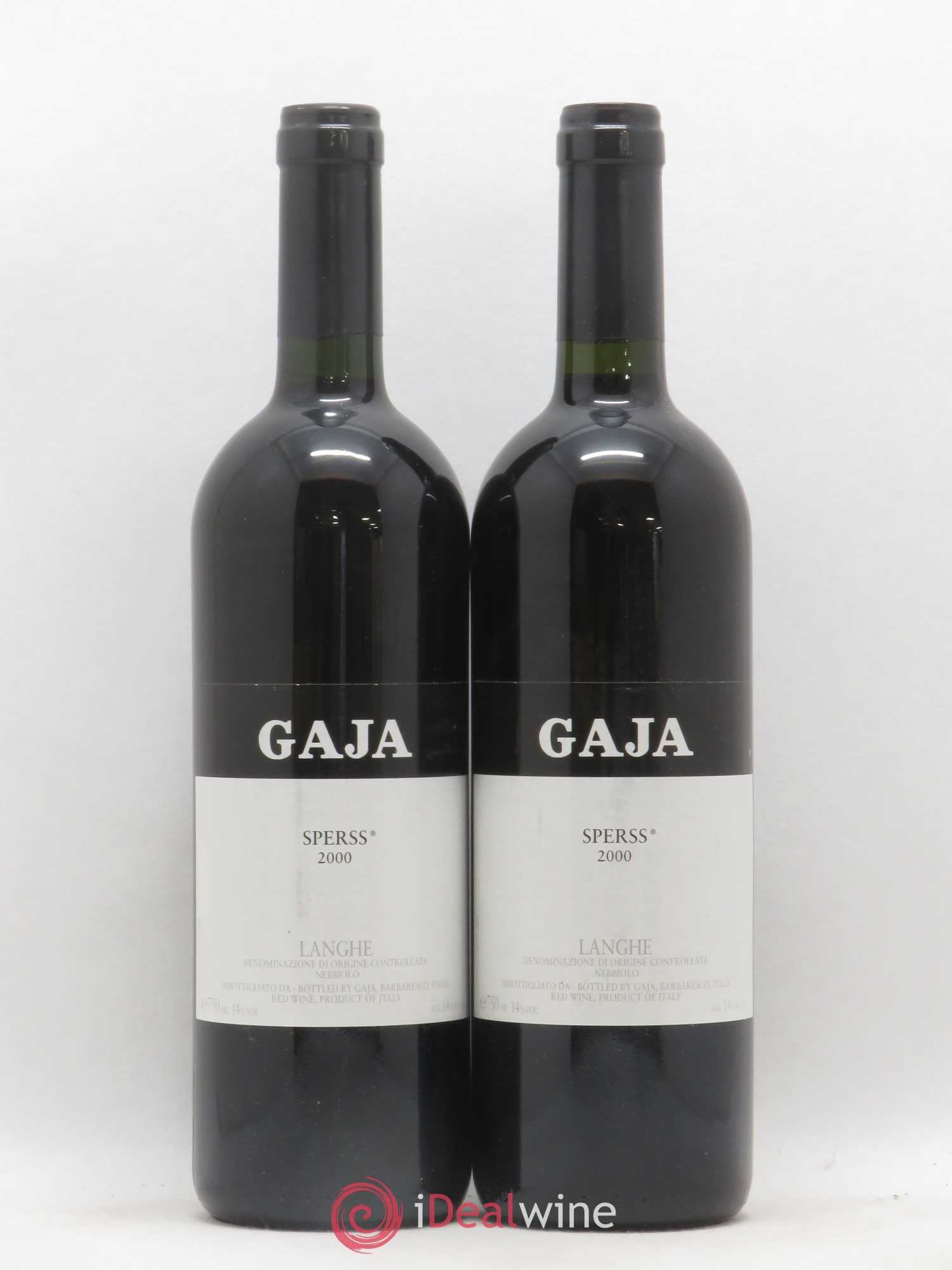Langhe Sperss Angelo Gaja 2000 - Lot de 2 bouteilles - 0