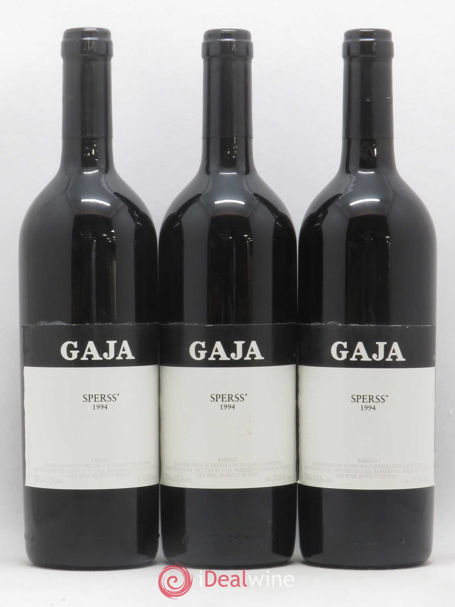 Barolo DOCG Sperss Angelo Gaja 1994 - Lot de 3 bouteilles - 0