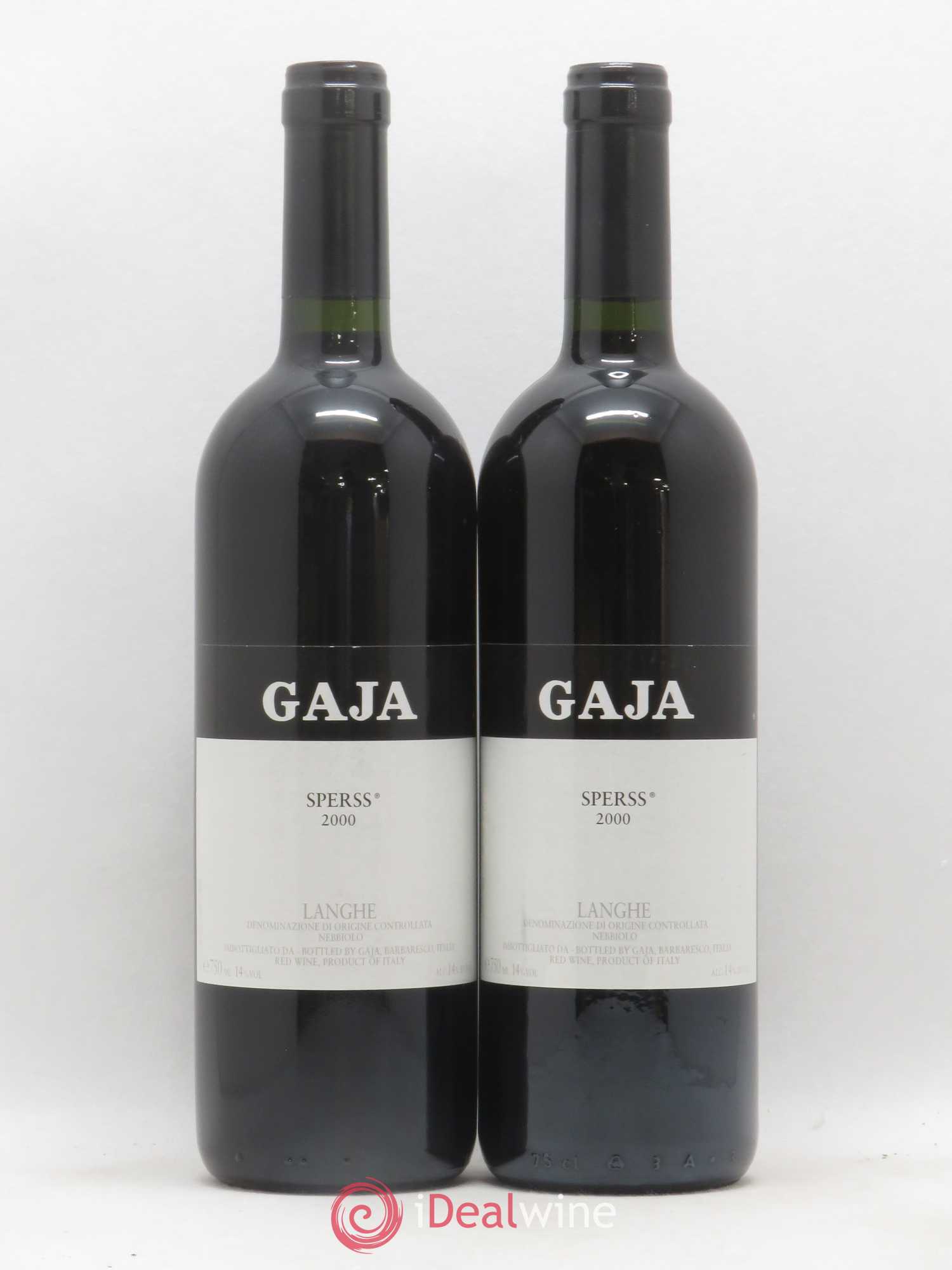 Langhe Sperss Angelo Gaja 2000 - Lot de 2 bouteilles - 0
