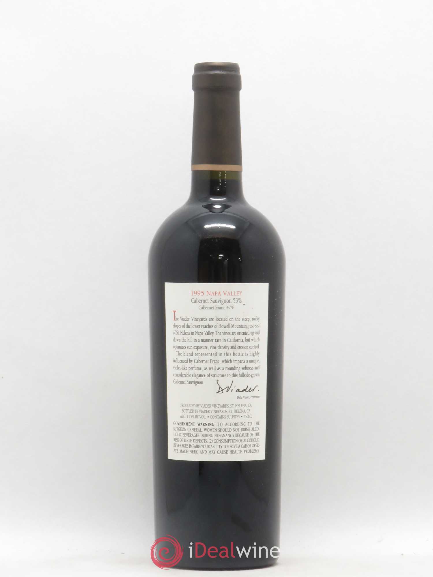 USA Napa Valley Viader Viader Vineyards 1995 - Posten von 1 Flasche - 1