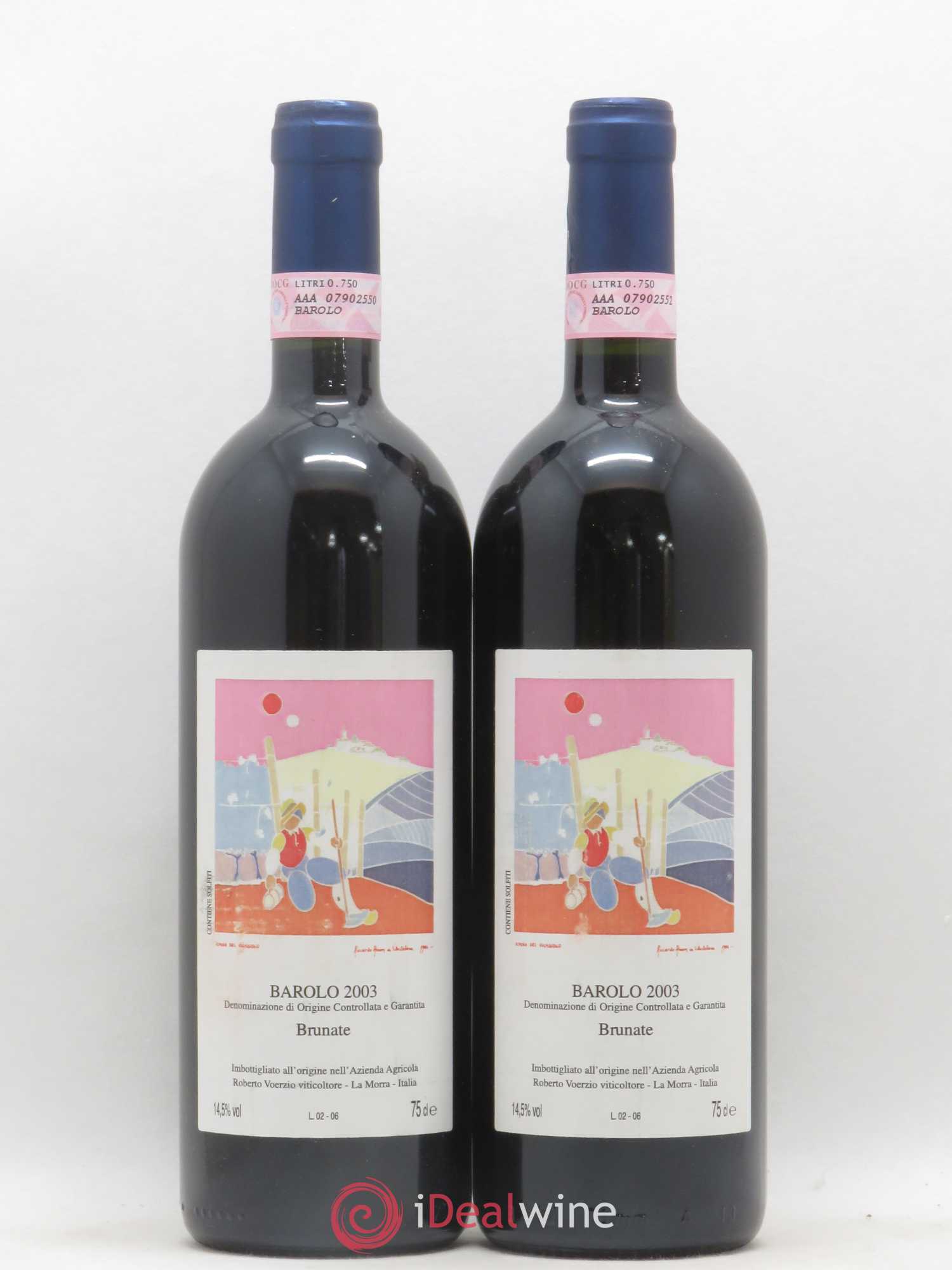 Barolo DOCG Brunate Roberto Voerzio 2003 - Lot de 2 bouteilles - 0