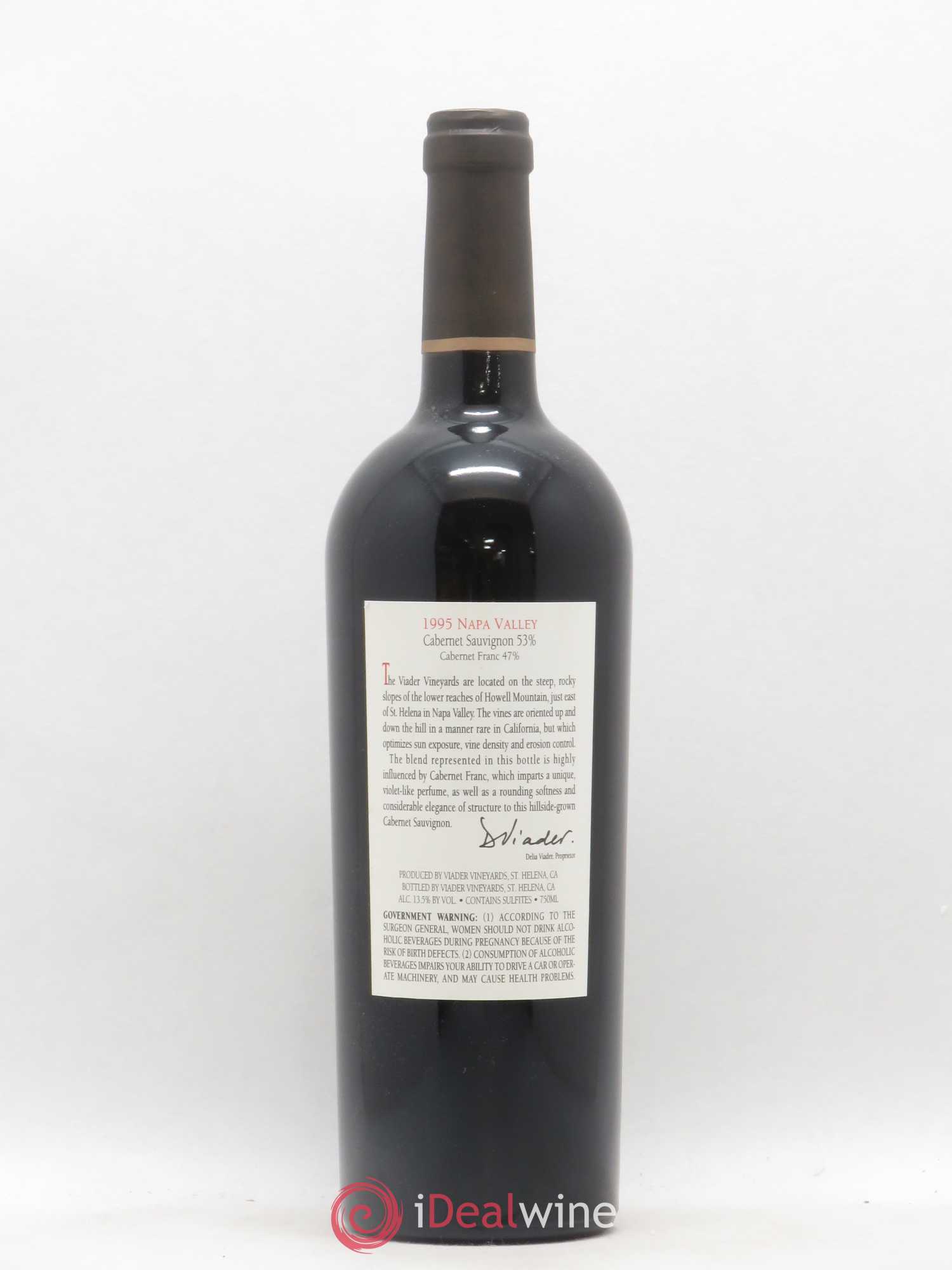 USA Napa Valley Viader Viader Vineyards 1995 - Posten von 1 Flasche - 1