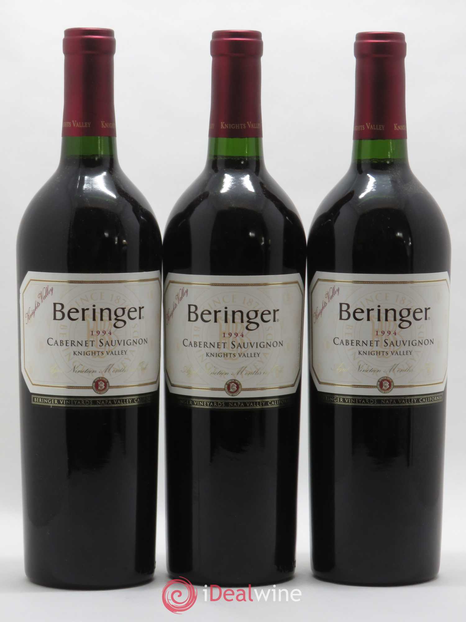 USA Napa Valley Beringer Winery Knights Valley 1994 - Posten von 3 Flaschen - 0
