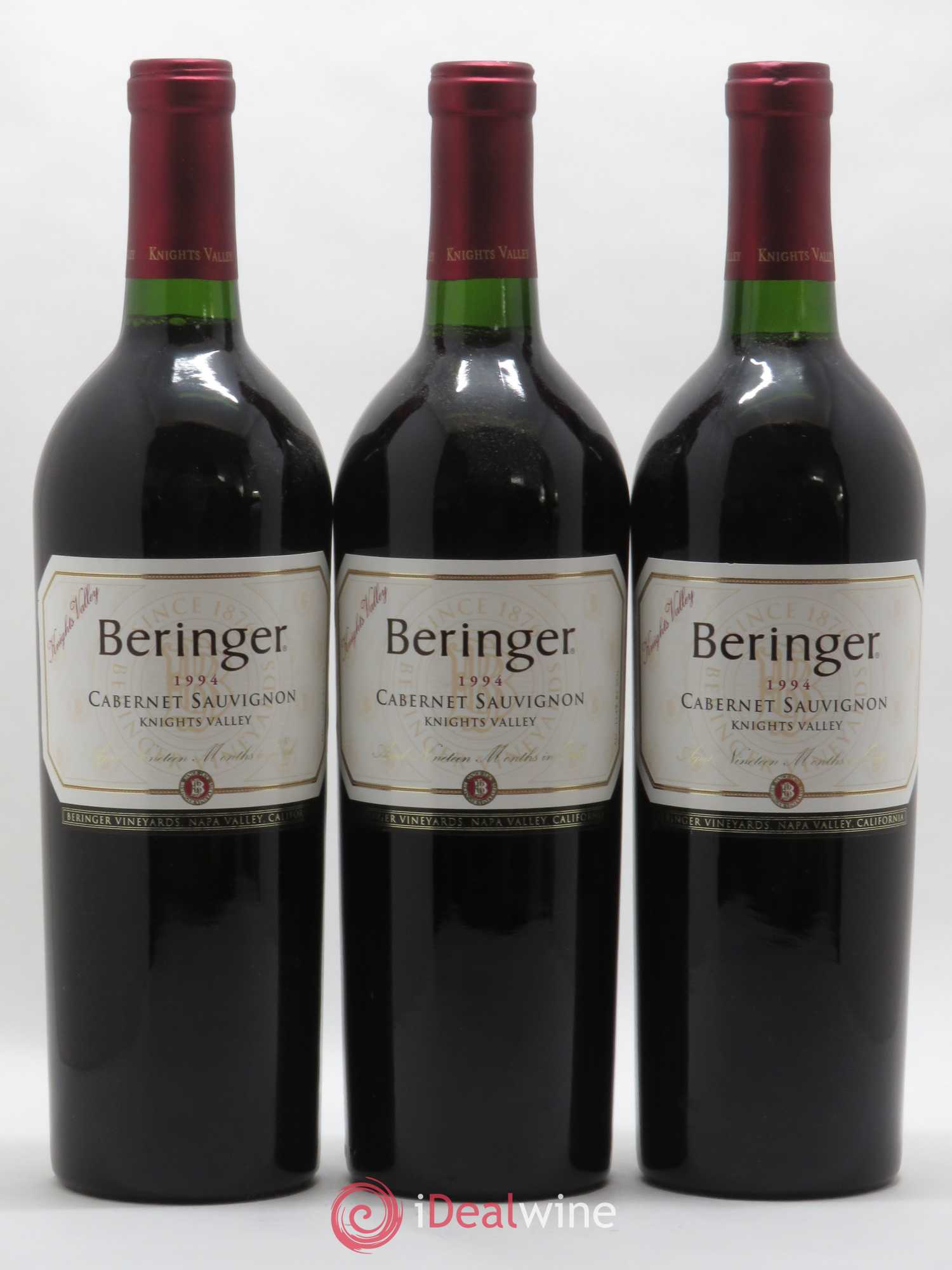 USA Napa Valley Beringer Winery Knights Valley 1994 - Posten von 3 Flaschen - 0