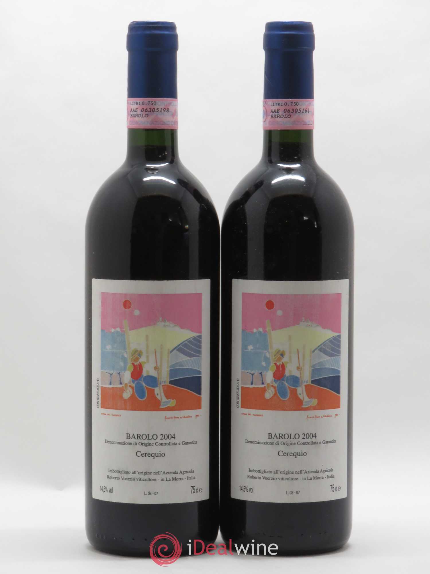 Barolo DOCG Cerequio Roberto Voerzio 2004 - Lot de 2 bouteilles - 0