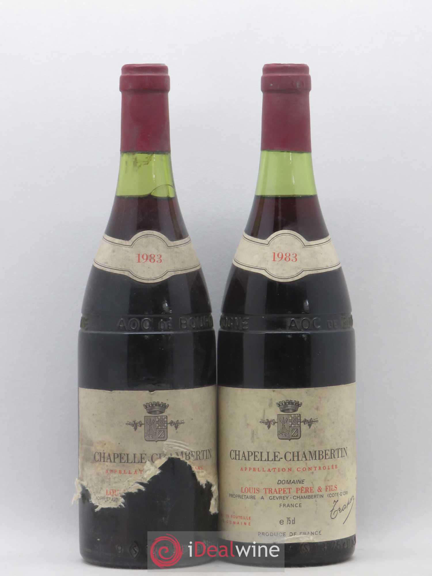 Chapelle-Chambertin Grand Cru Domaine Trapet 1983 - Lot de 2 bouteilles - 0