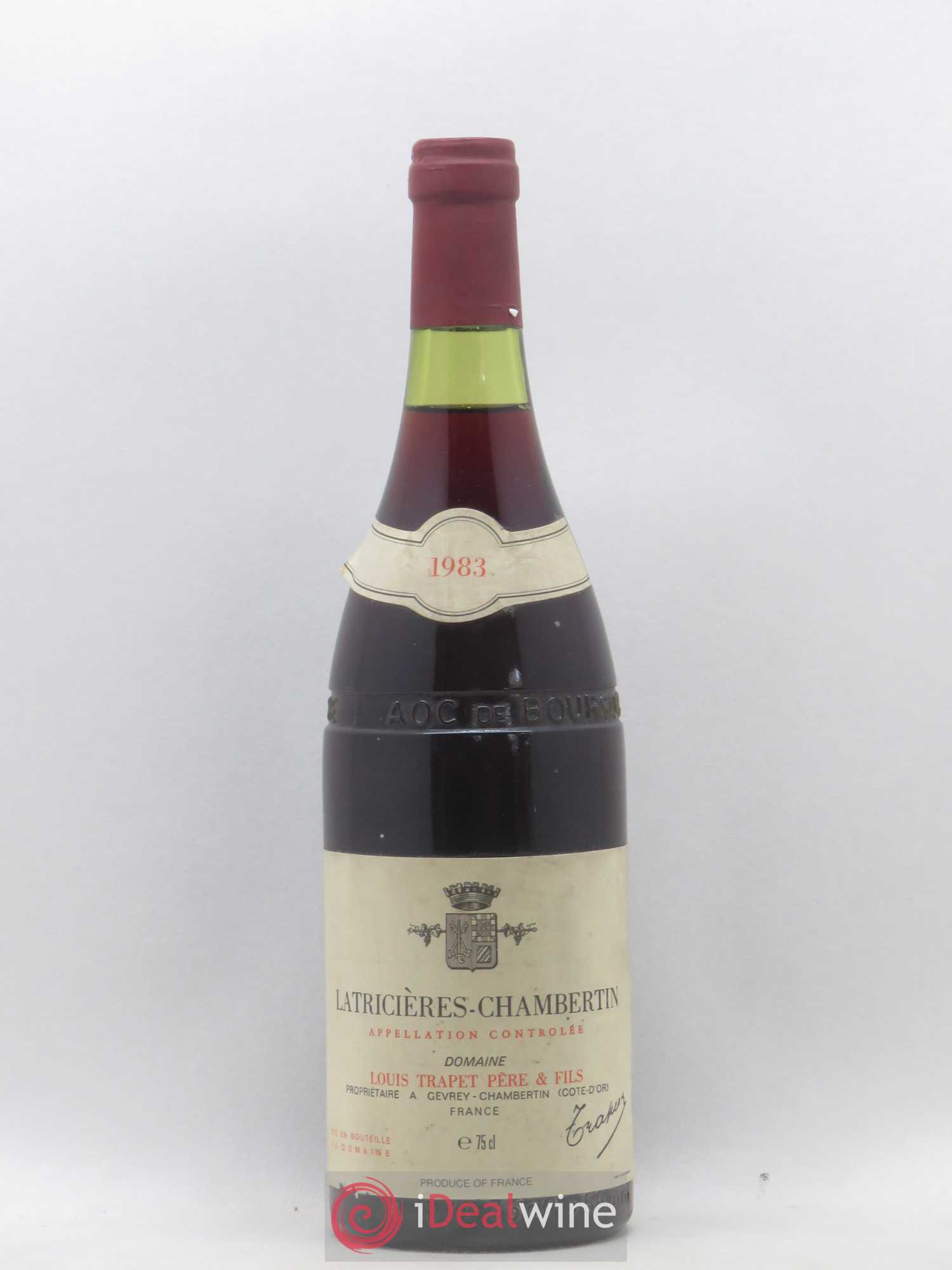 Latricières-Chambertin Grand Cru Domaine Trapet 1983 - Lot de 1 bouteille - 0