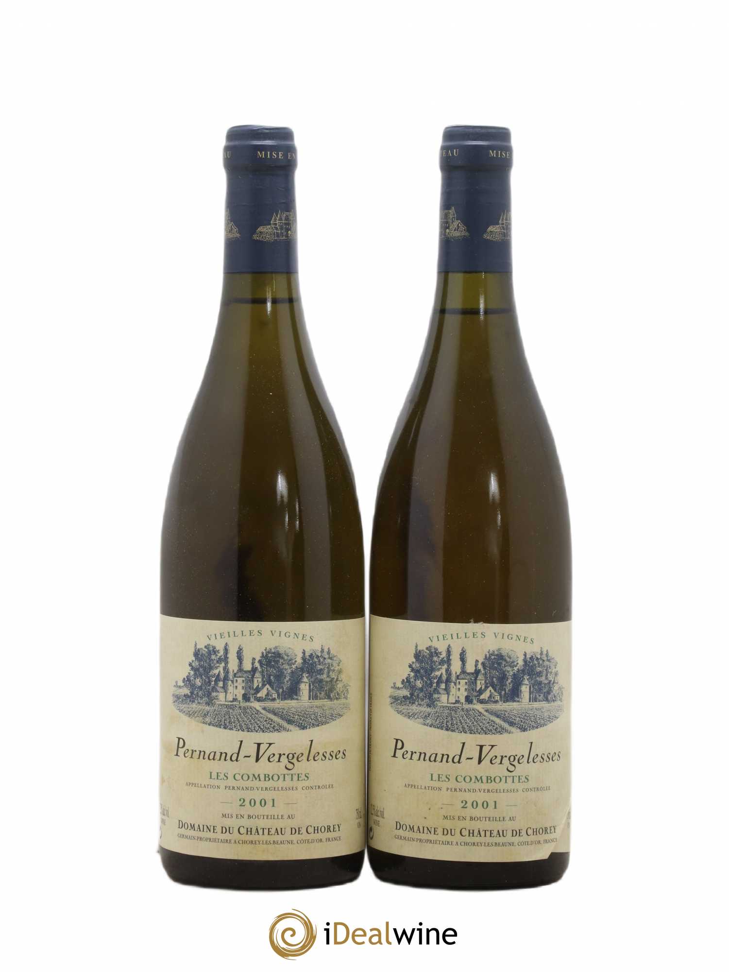 Pernand-Vergelesses Les Combottes Château De Chorey 2001 - Posten von 2 Flaschen - 0