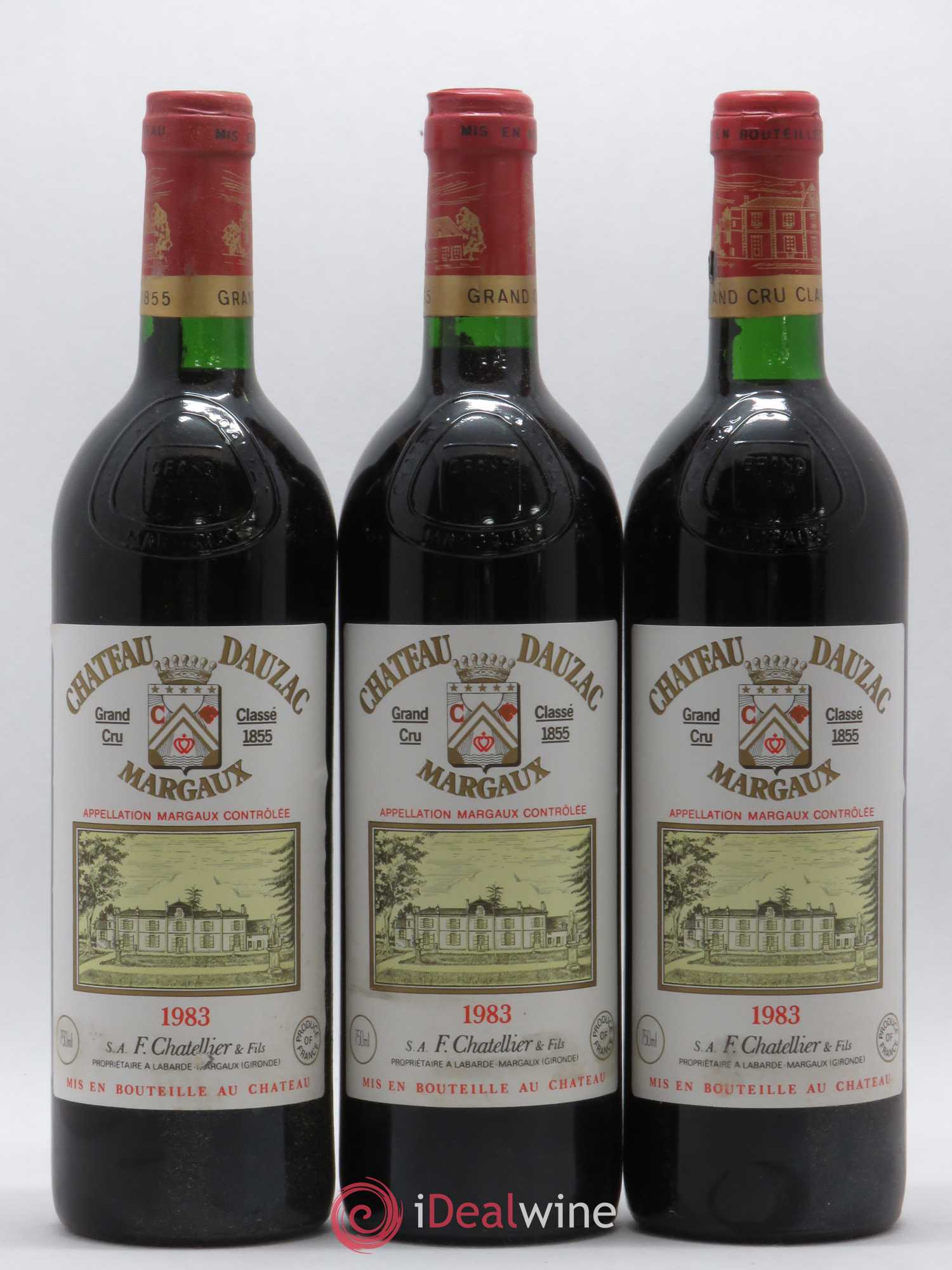 Château Dauzac 5ème Grand Cru Classé 1983 - Lot de 3 bouteilles - 0