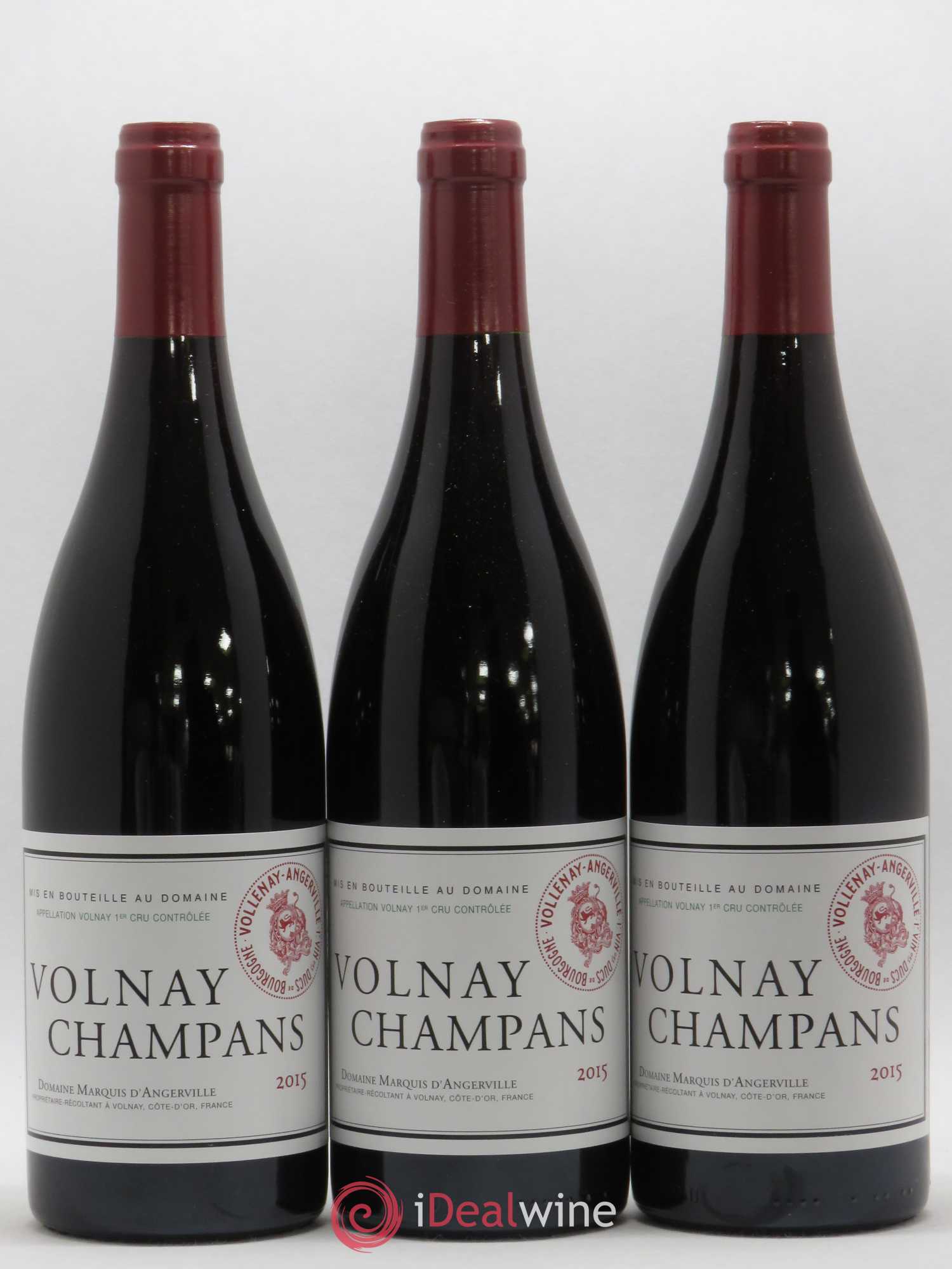 Volnay 1er Cru Champans Marquis d'Angerville (Domaine) 2015 - Lot de 3 bouteilles - 0
