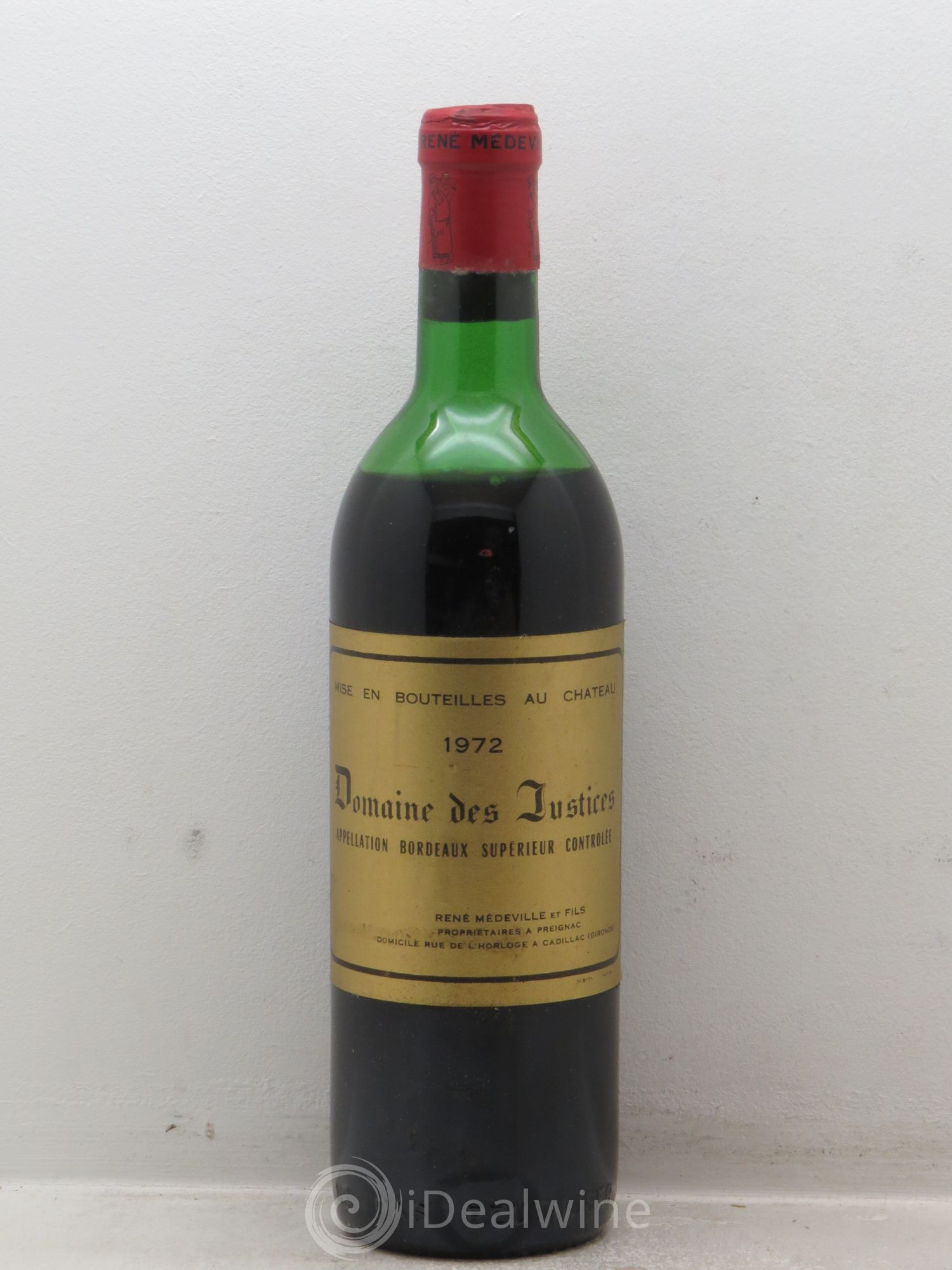Bordeaux Château Les Justices (sans prix de réserve) 1972 - Posten von 1 Flasche - 0