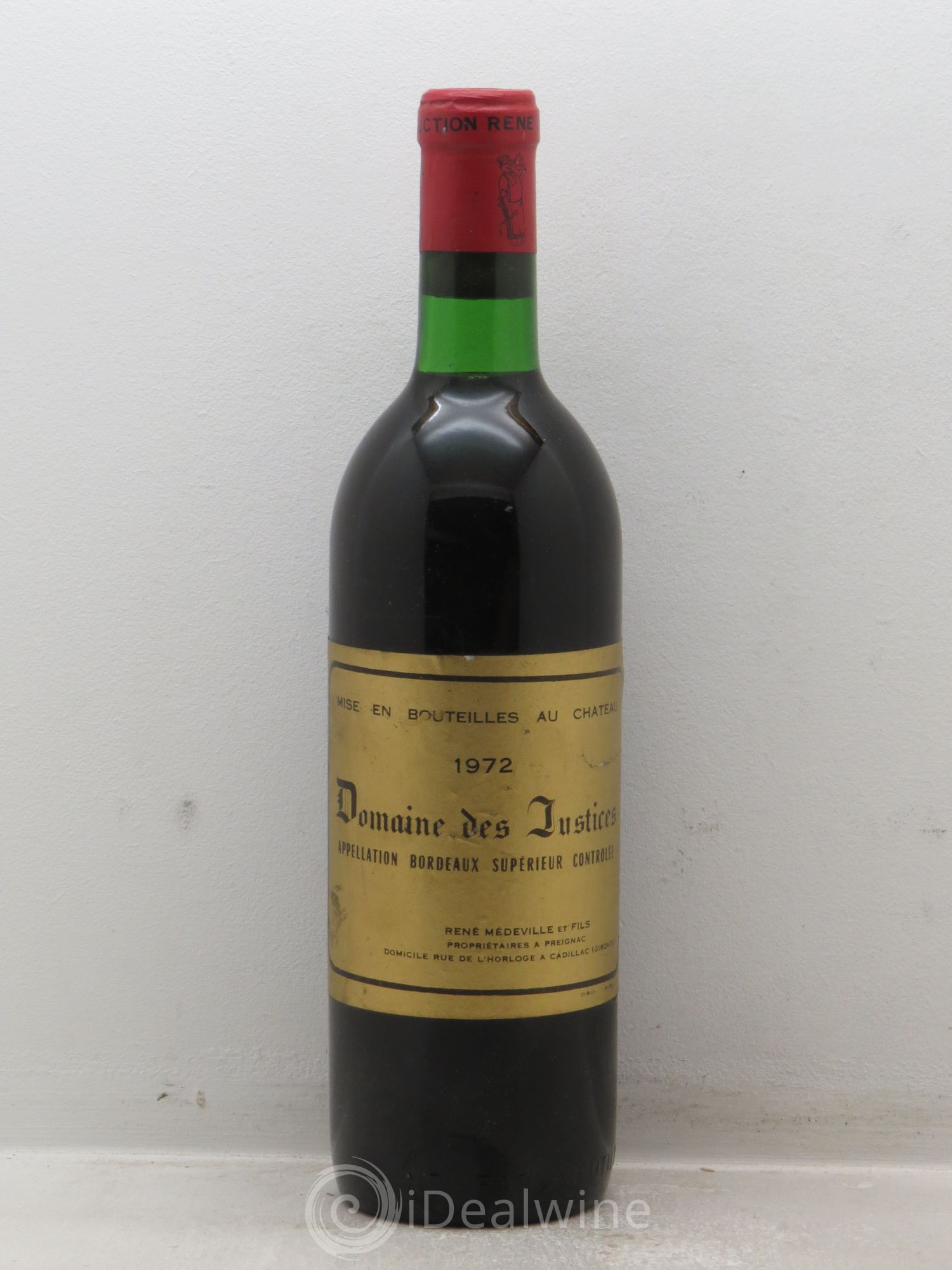 Bordeaux Château Les Justices (sans prix de réserve) 1972 - Posten von 1 Flasche - 0