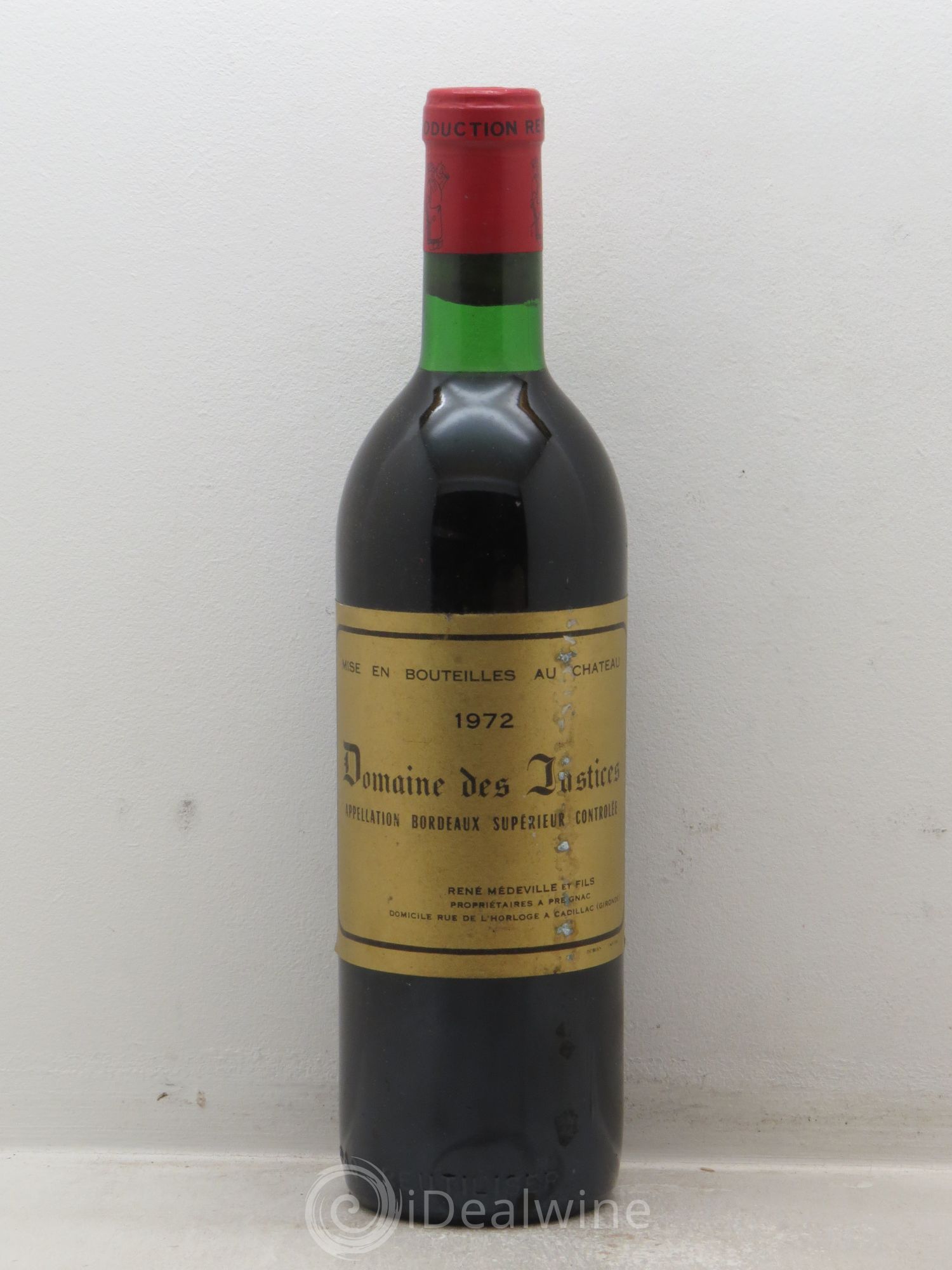 Bordeaux Château Les Justices (sans prix de réserve) 1972 - Posten von 1 Flasche - 0