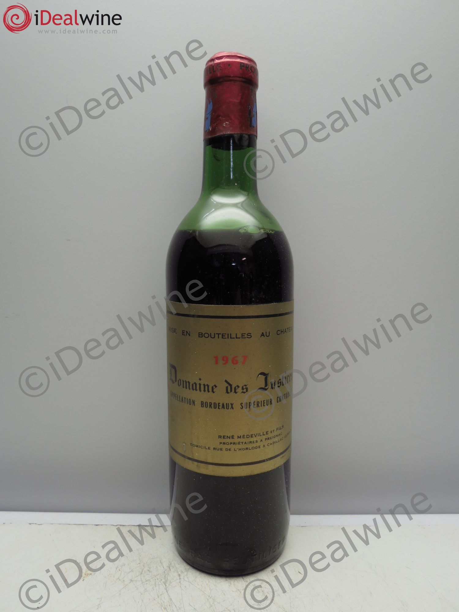 Bordeaux Château Justices 1967 - Lot de 6 bouteilles - 0