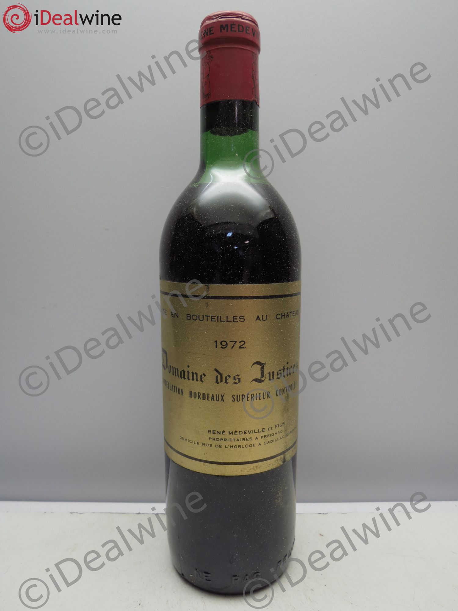 Bordeaux Château Justices 1972 - Posten von 1 Flasche - 0