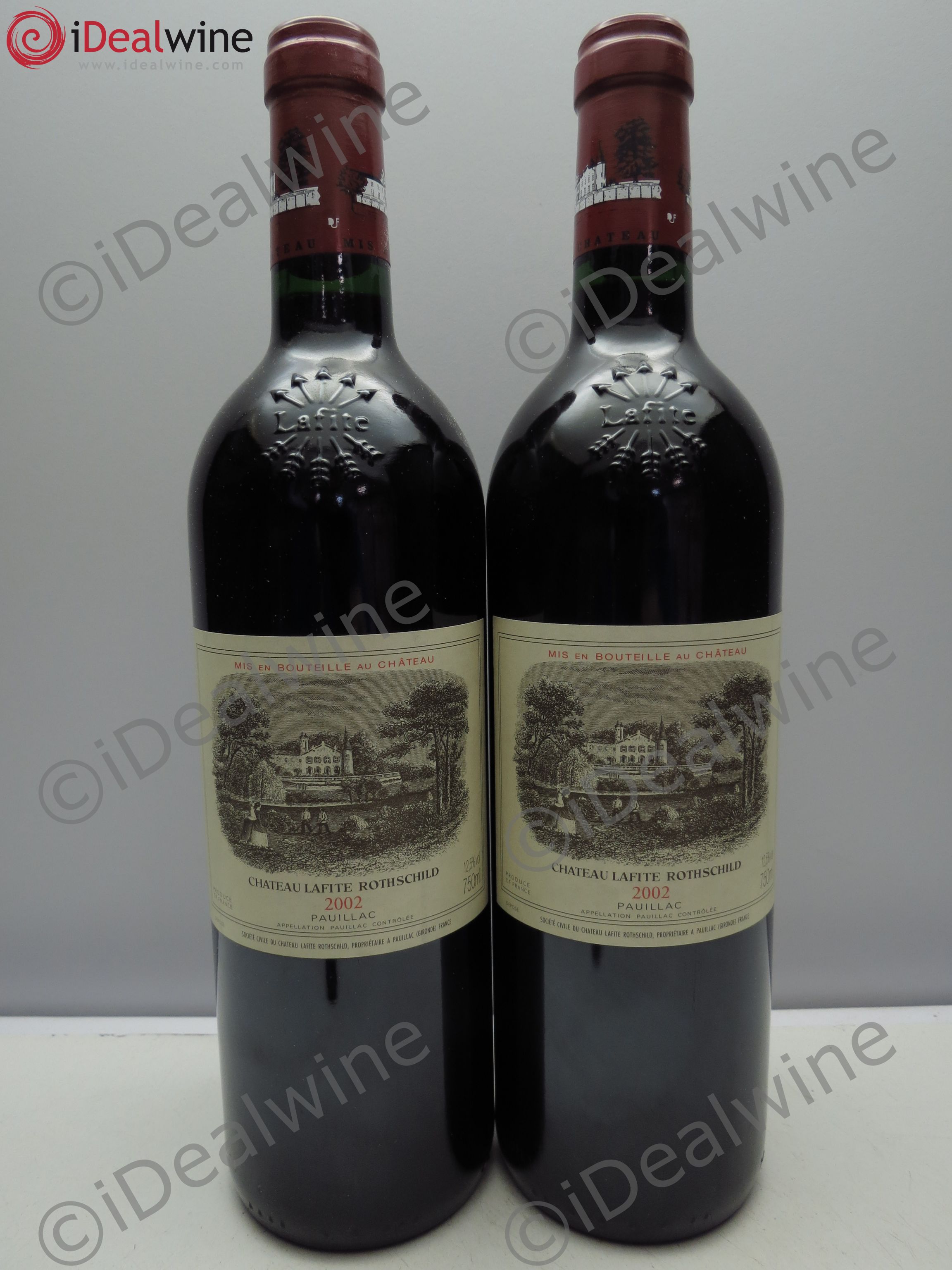 Château Lafite Rothschild 1er Grand Cru Classé 2002 - Lot de 2 bouteilles - 0