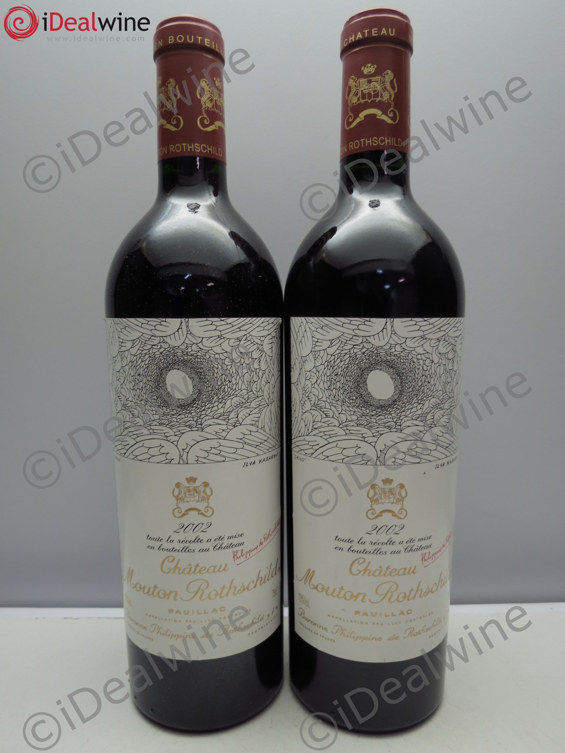 Château Mouton Rothschild 1er Grand Cru Classé 2002 - Lot de 2 bouteilles - 0
