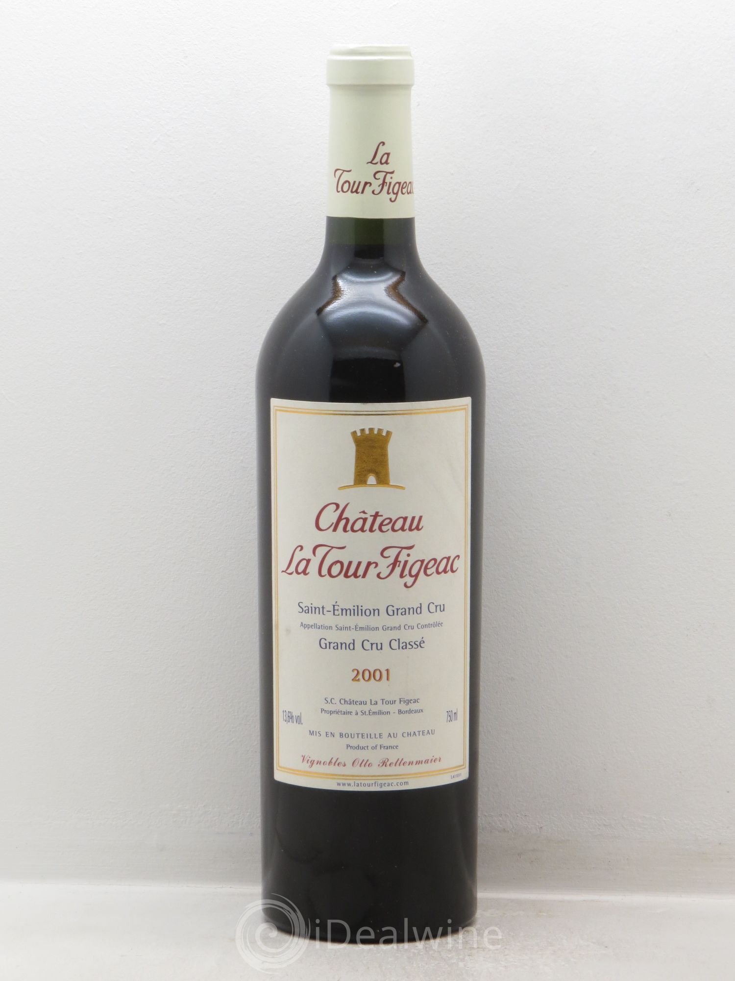 Château la Tour Figeac Grand Cru Classé 2001 - Lot de 1 bouteille - 0