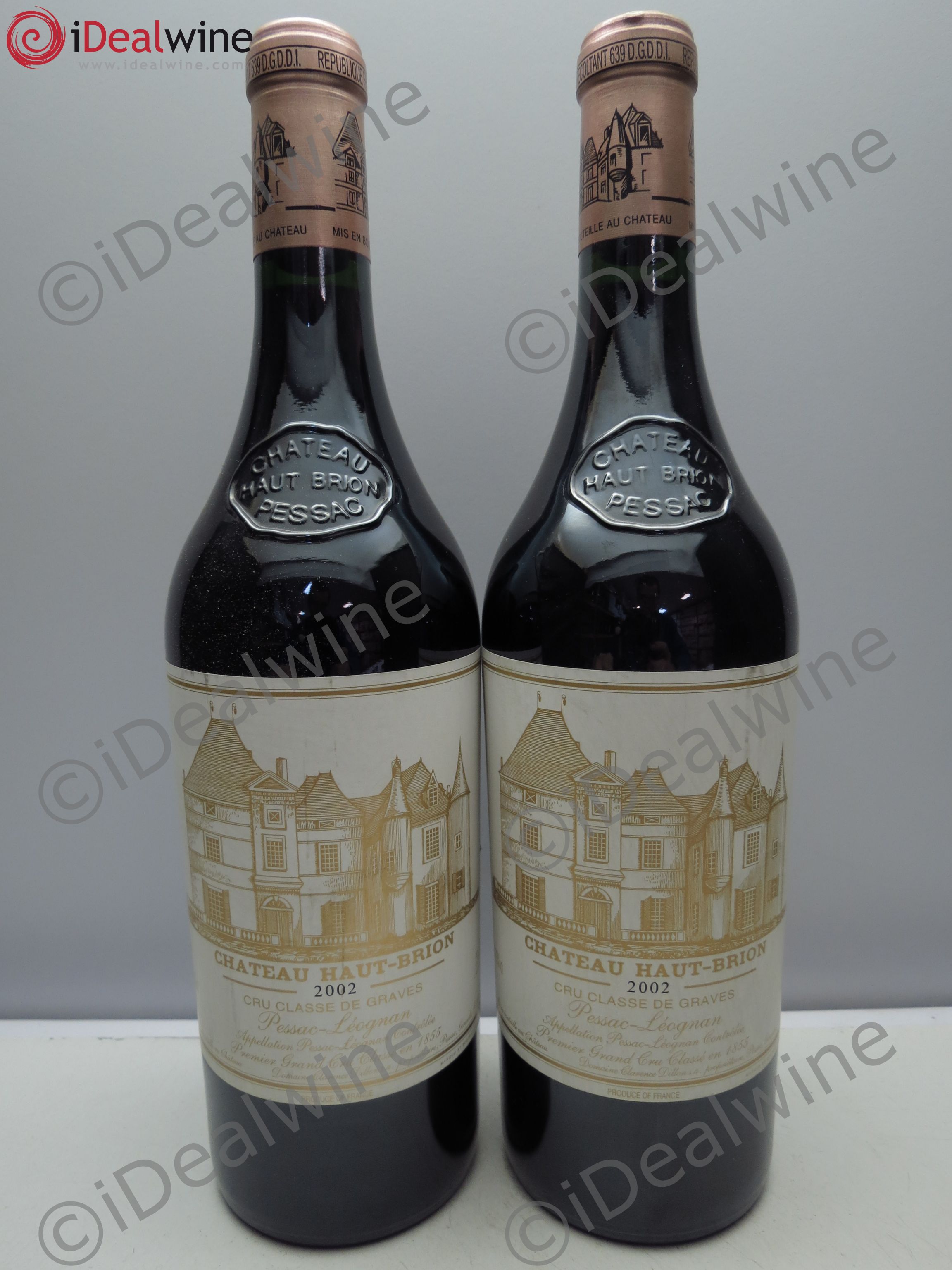 Château Haut Brion 1er Grand Cru Classé 2002 - Lot de 2 bouteilles - 0