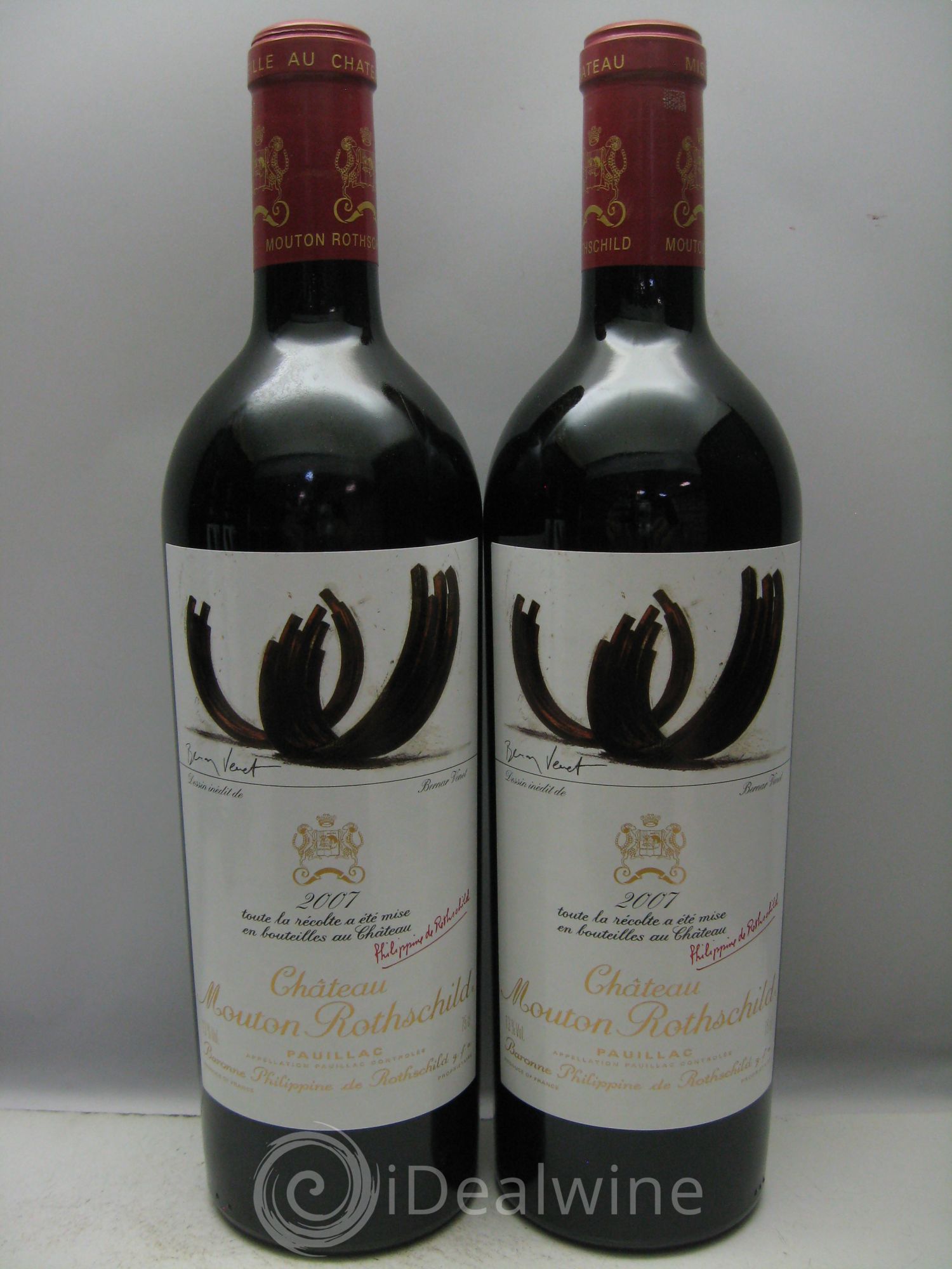 Château Mouton Rothschild 1er Grand Cru Classé 2007 - Lot de 12 bouteilles - 1