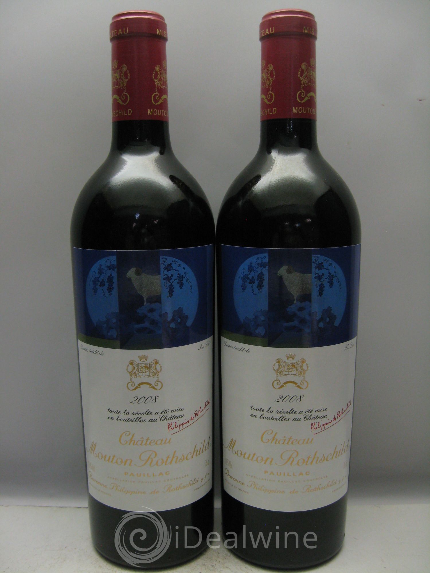 Château Mouton Rothschild 1er Grand Cru Classé 2008 - Lot de 12 bouteilles - 2