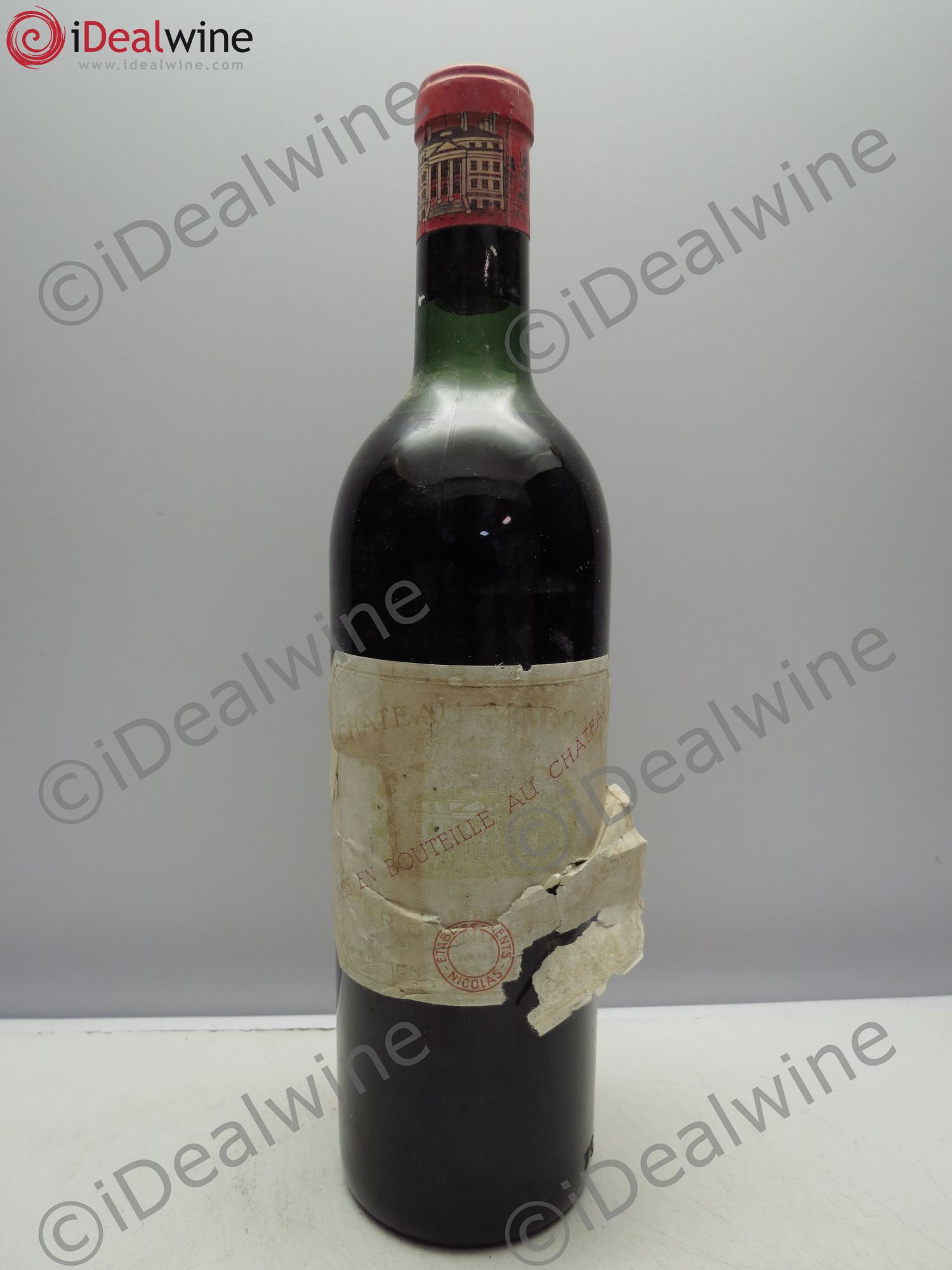 Château Margaux 1er Grand Cru Classé Tampon Nicolas 1964 - Lot de 1 bouteille - 0