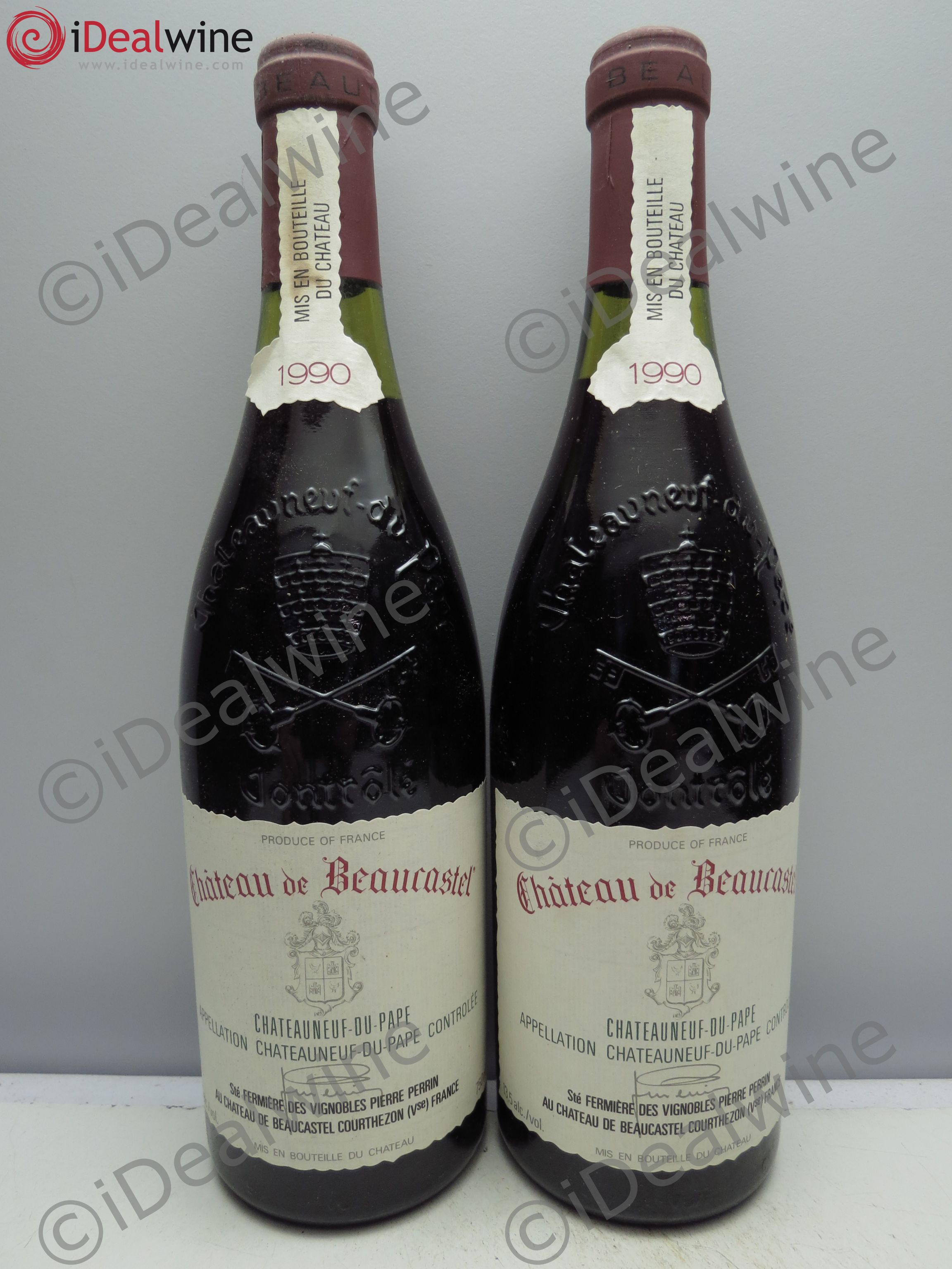 Châteauneuf-du-Pape Château de Beaucastel Famille Perrin 1990 - Lot de 2 bouteilles - 0